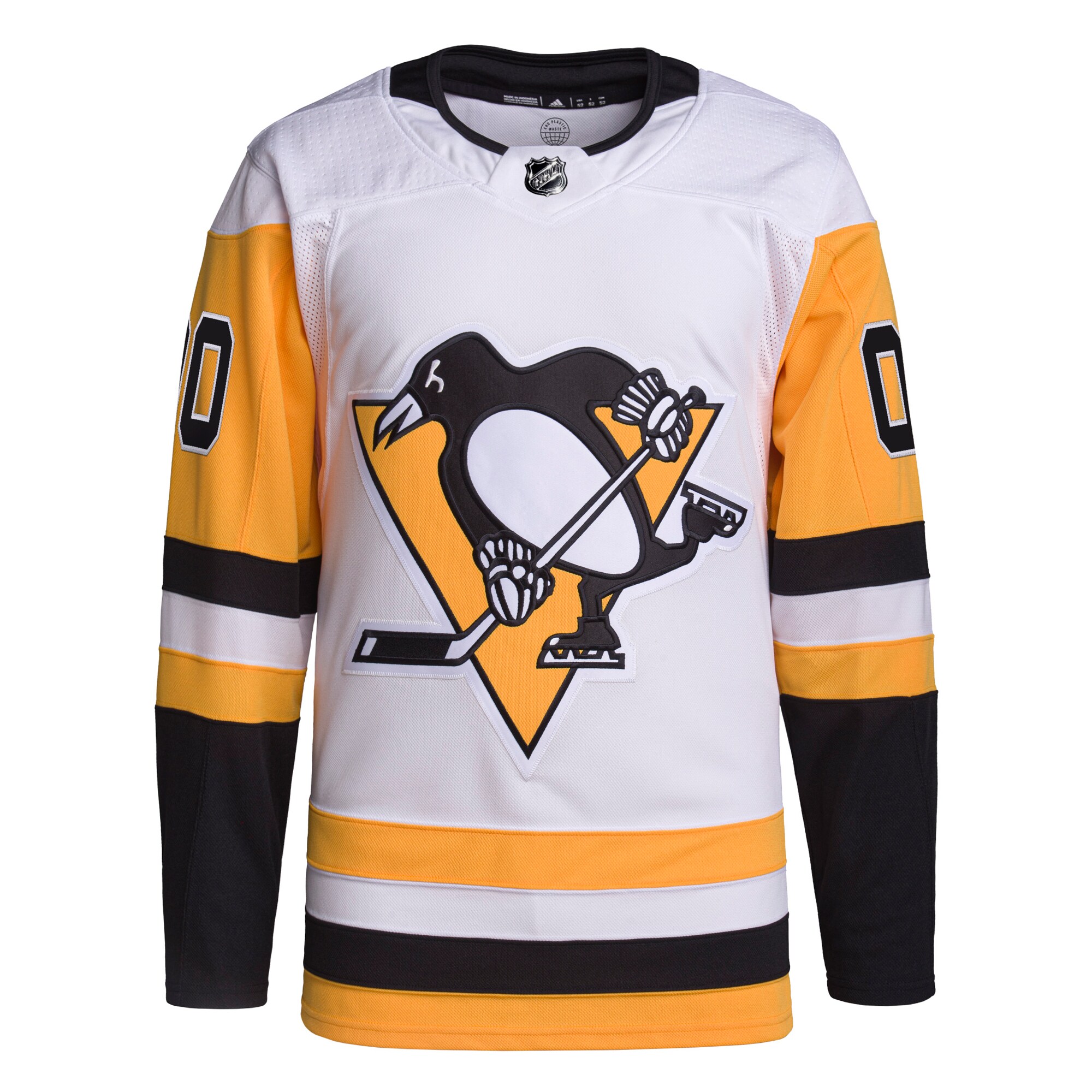 Pittsburgh Penguins adidas  Away  Primegreen Authentic Custom Jersey - White