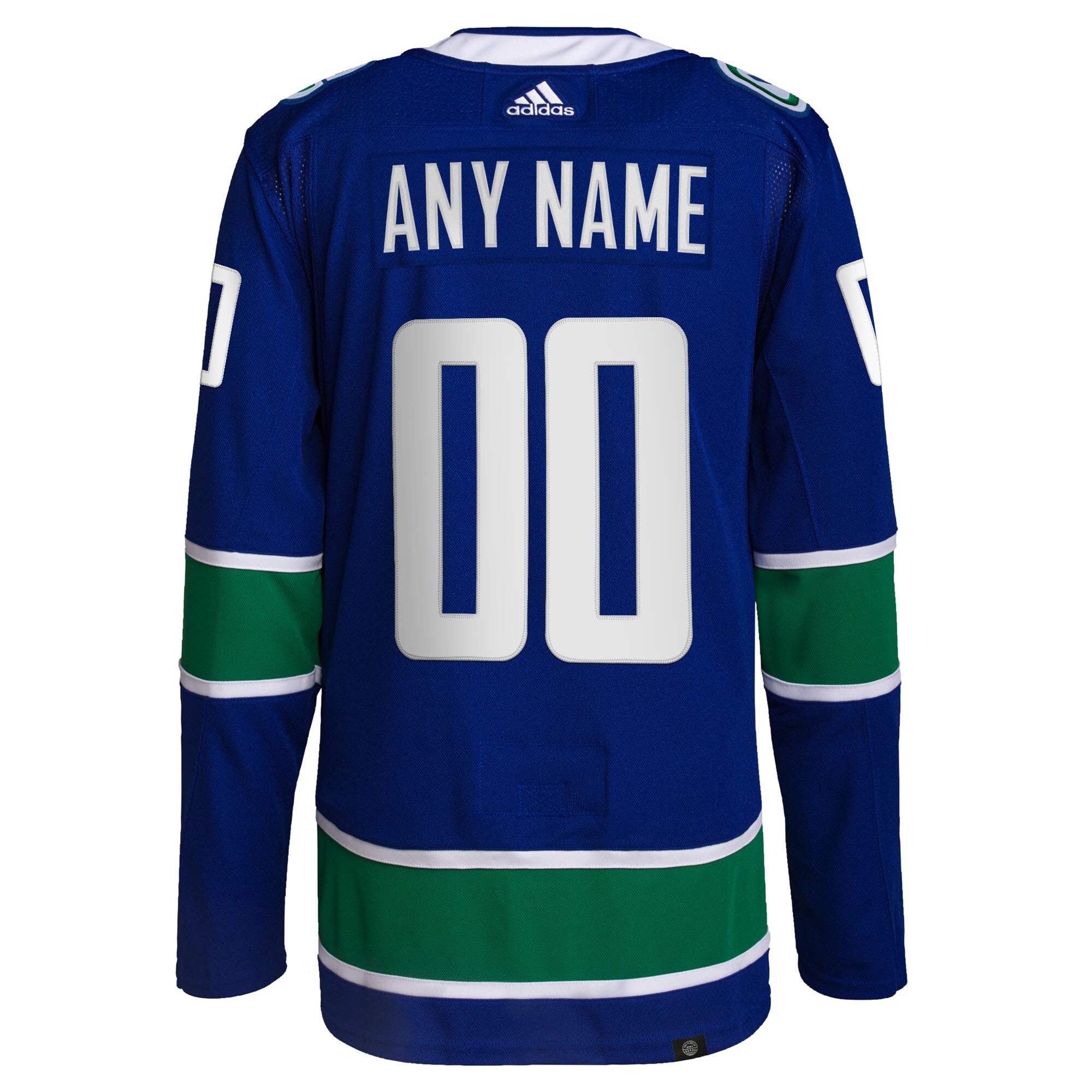 Vancouver Canucks adidas  Home  Primegreen Authentic Custom Jersey - Royal