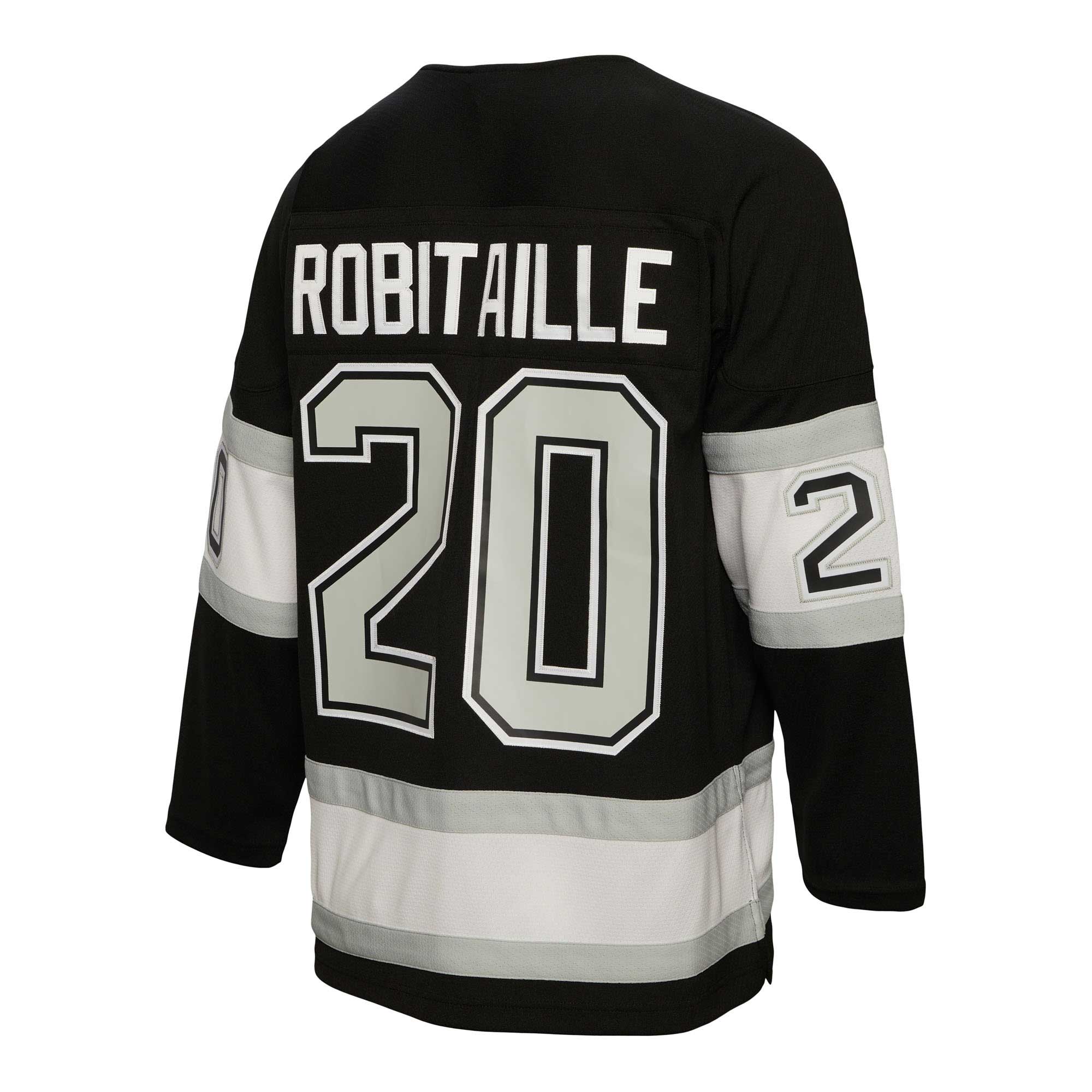 Luc Robitaille Los Angeles Kings Mitchell & Ness Alternate Captain Patch 1992\/93 Blue Line Player Jersey - Black