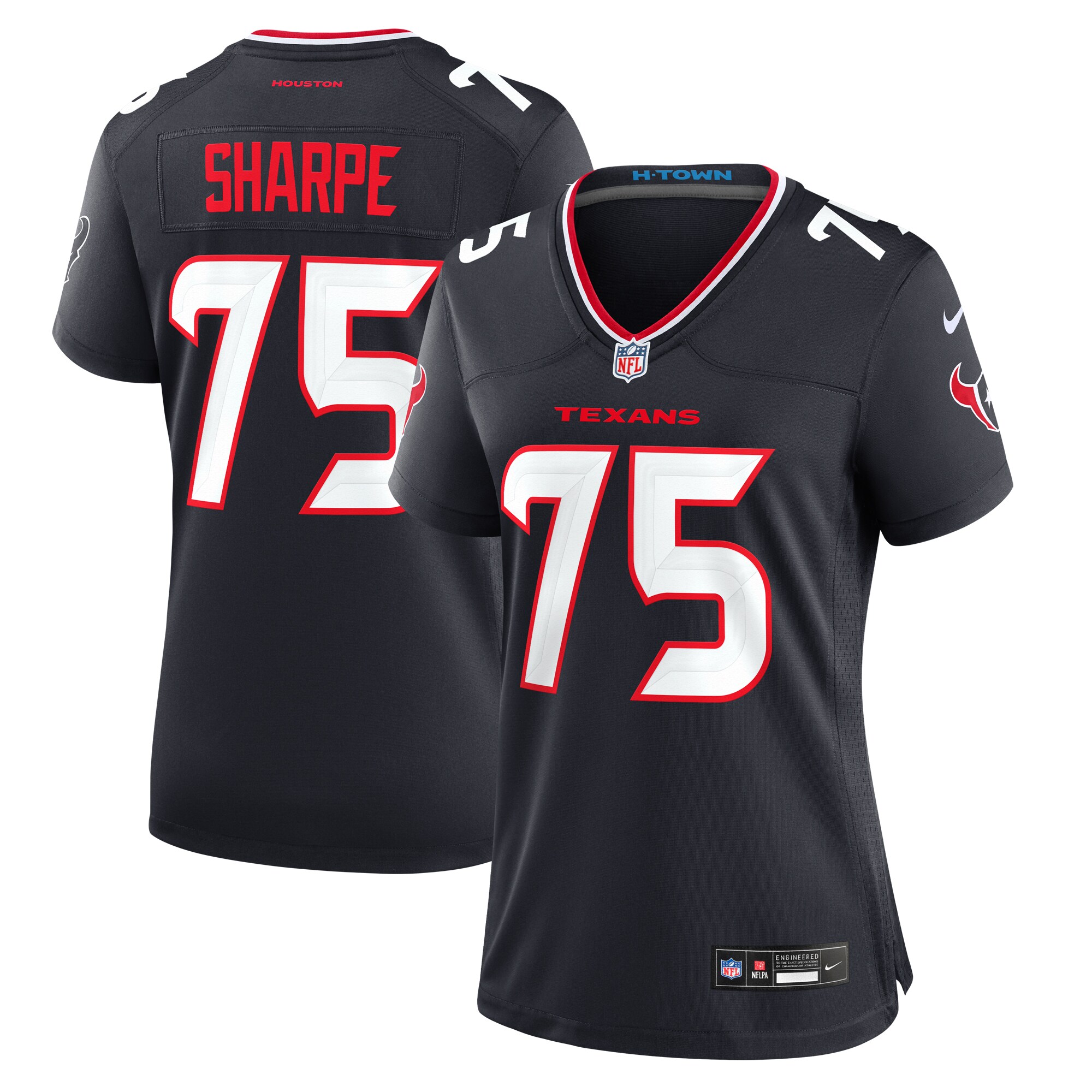 David Sharpe Houston Texans  Women's Team Game Jersey -  Navy