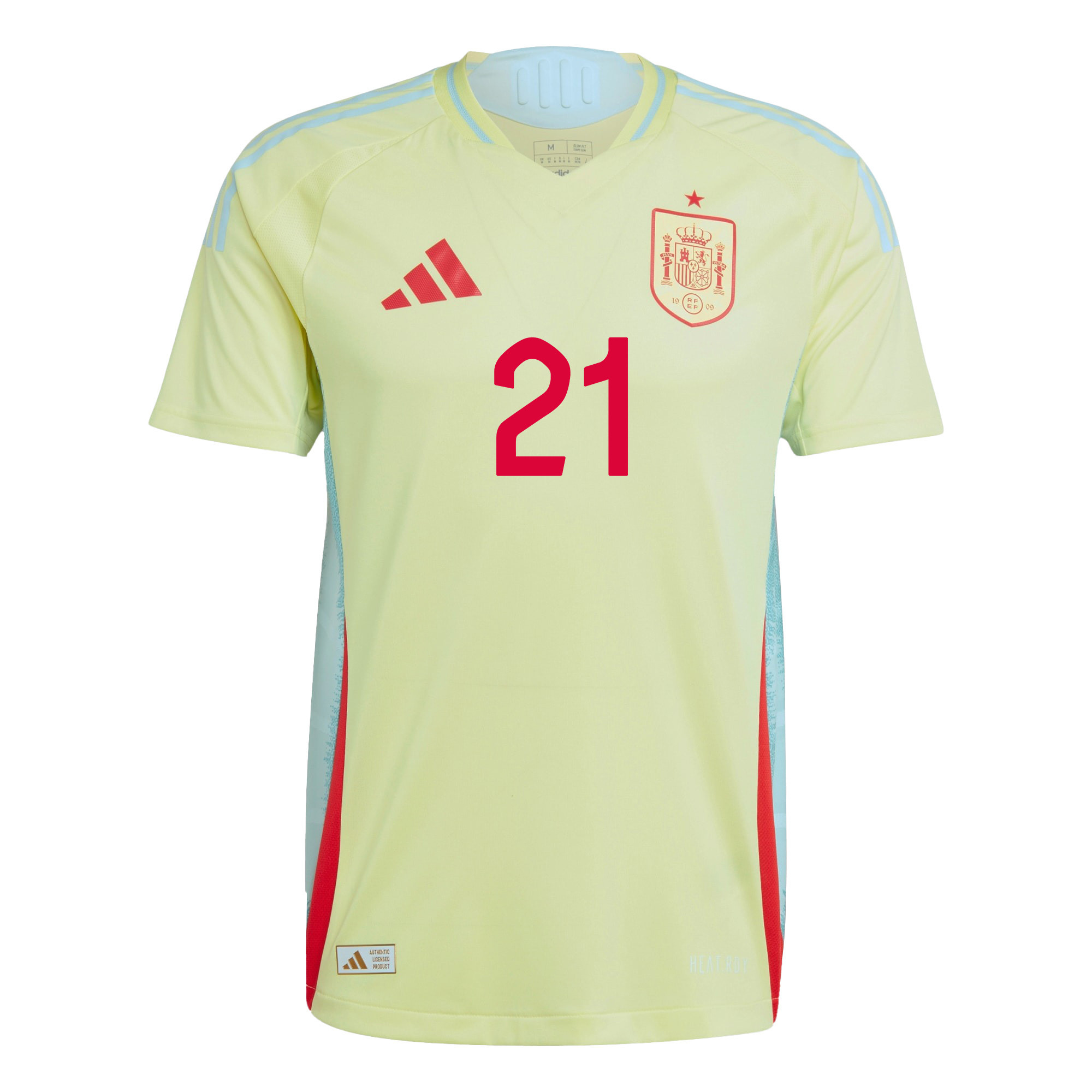 Dani Olmo 21 Spain National Team 2024 Away Men Jersey - Yellow