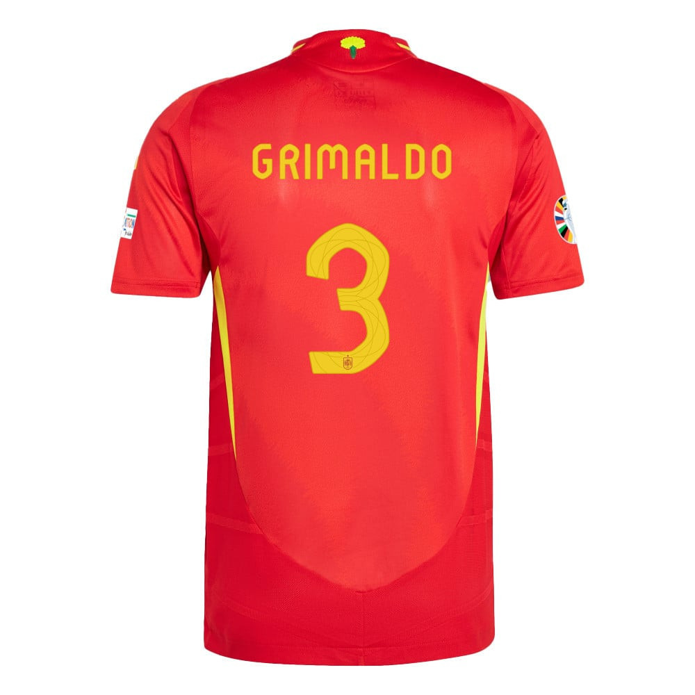 Álex Grimaldo 3 Spain National Team 2024 Home Men Jersey - Scarlet