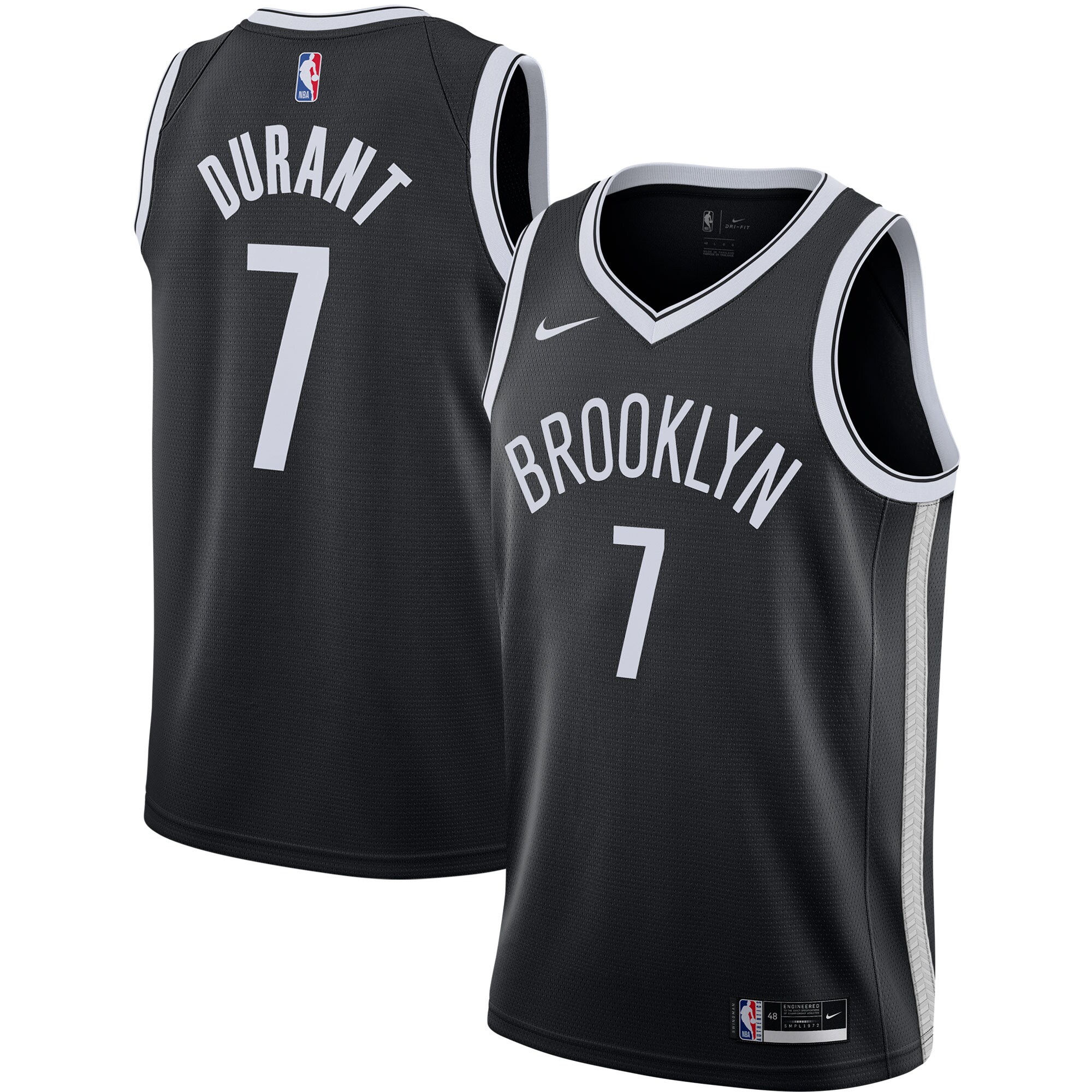 Kevin Durant Brooklyn Nets  2020\/21 Swingman Jersey - Black - Icon Edition