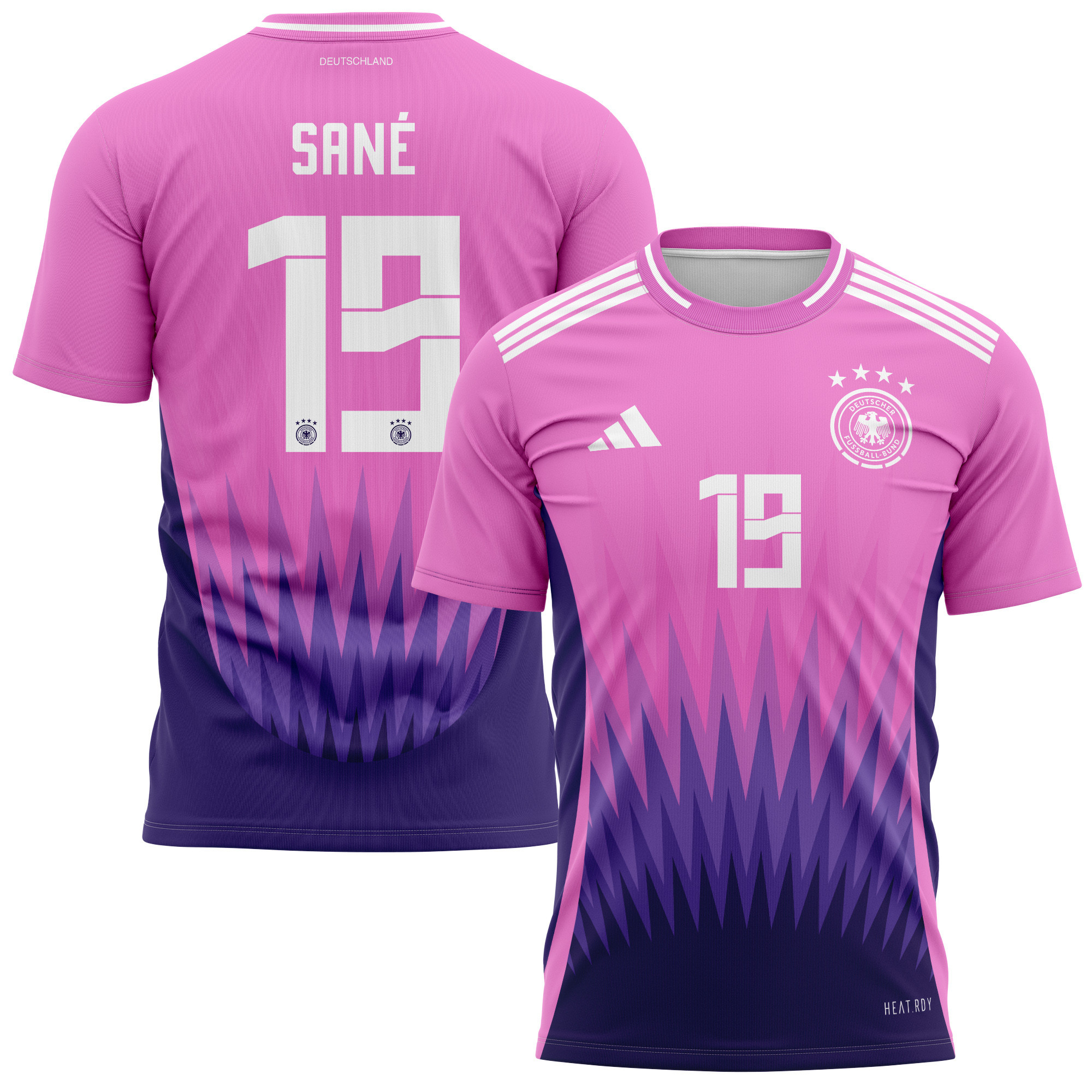 Leroy Sané 19 Germany National Team 2024 Away Kits AOP T-shirt - Purple