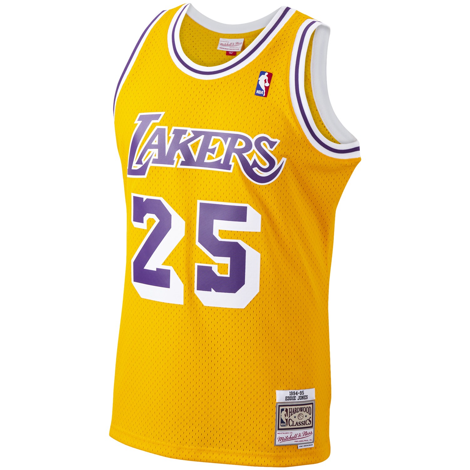 Ed Jones Los Angeles Lakers Mitchell & Ness 1994\/95 Hardwood Classics Swingman Jersey - Gold