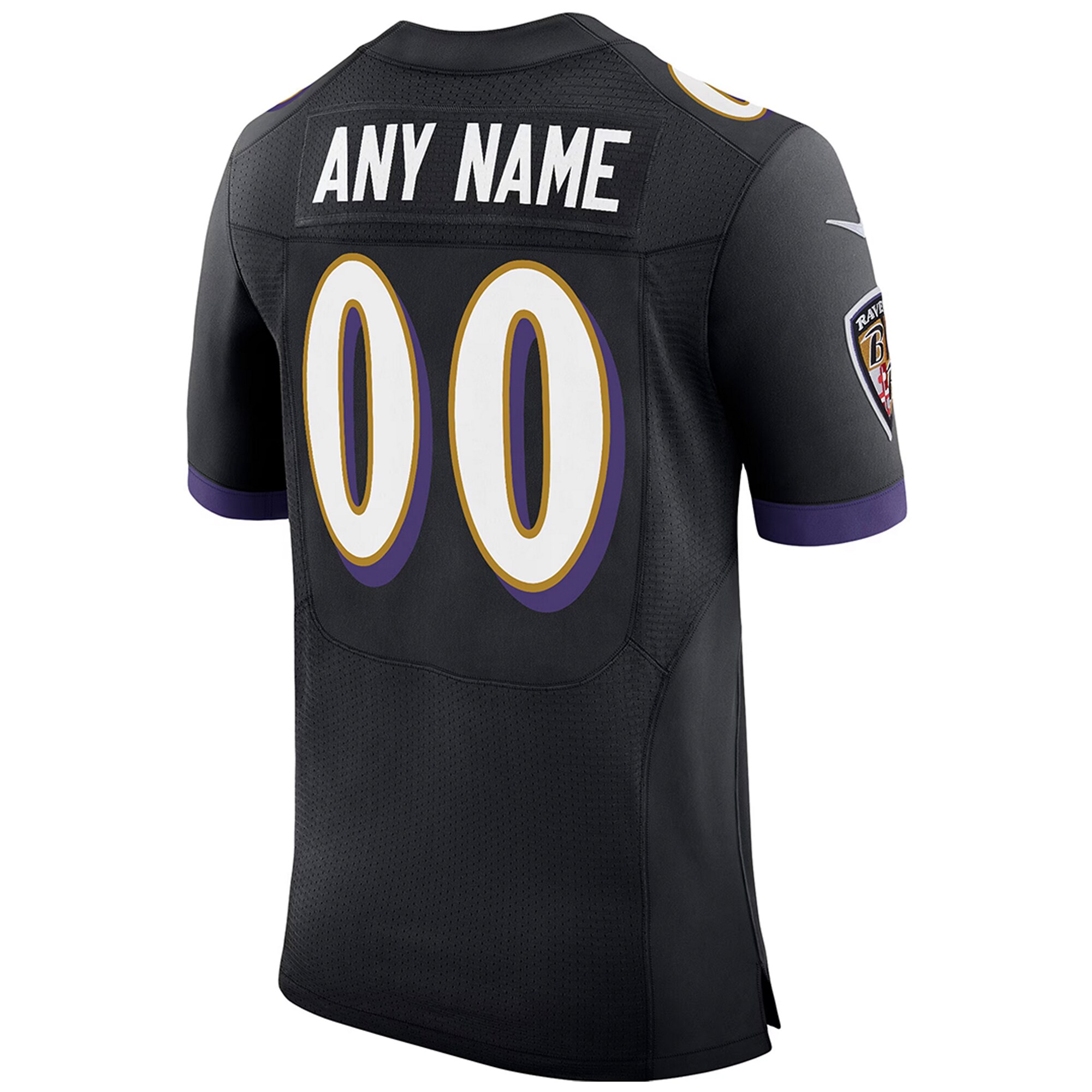 Baltimore Ravens  Speed Machine Elite Custom Jersey - Black