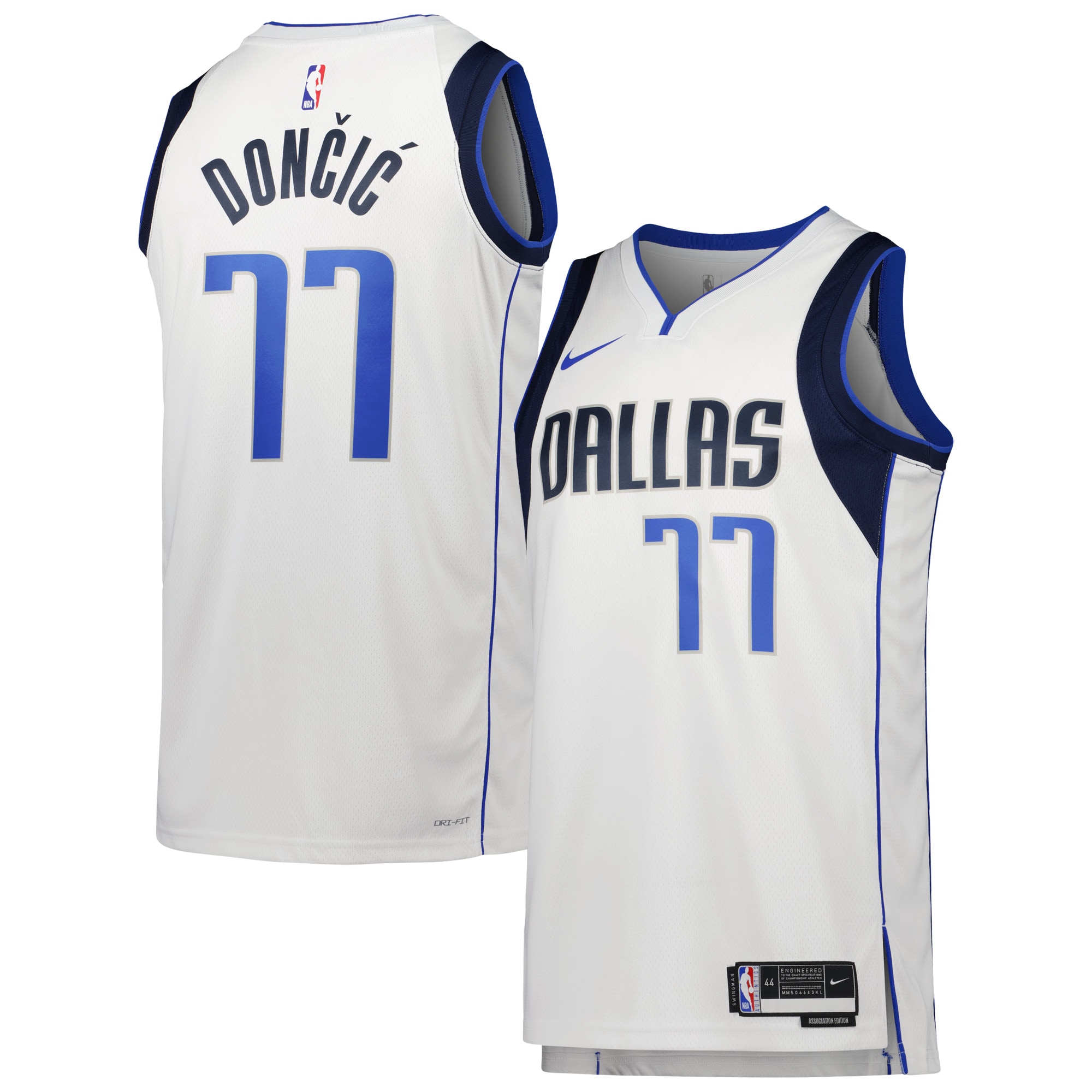 Luka Don\u00c4\u008di\u00c4\u2021 Dallas Mavericks  Unisex Swingman Jersey - Association Edition - White