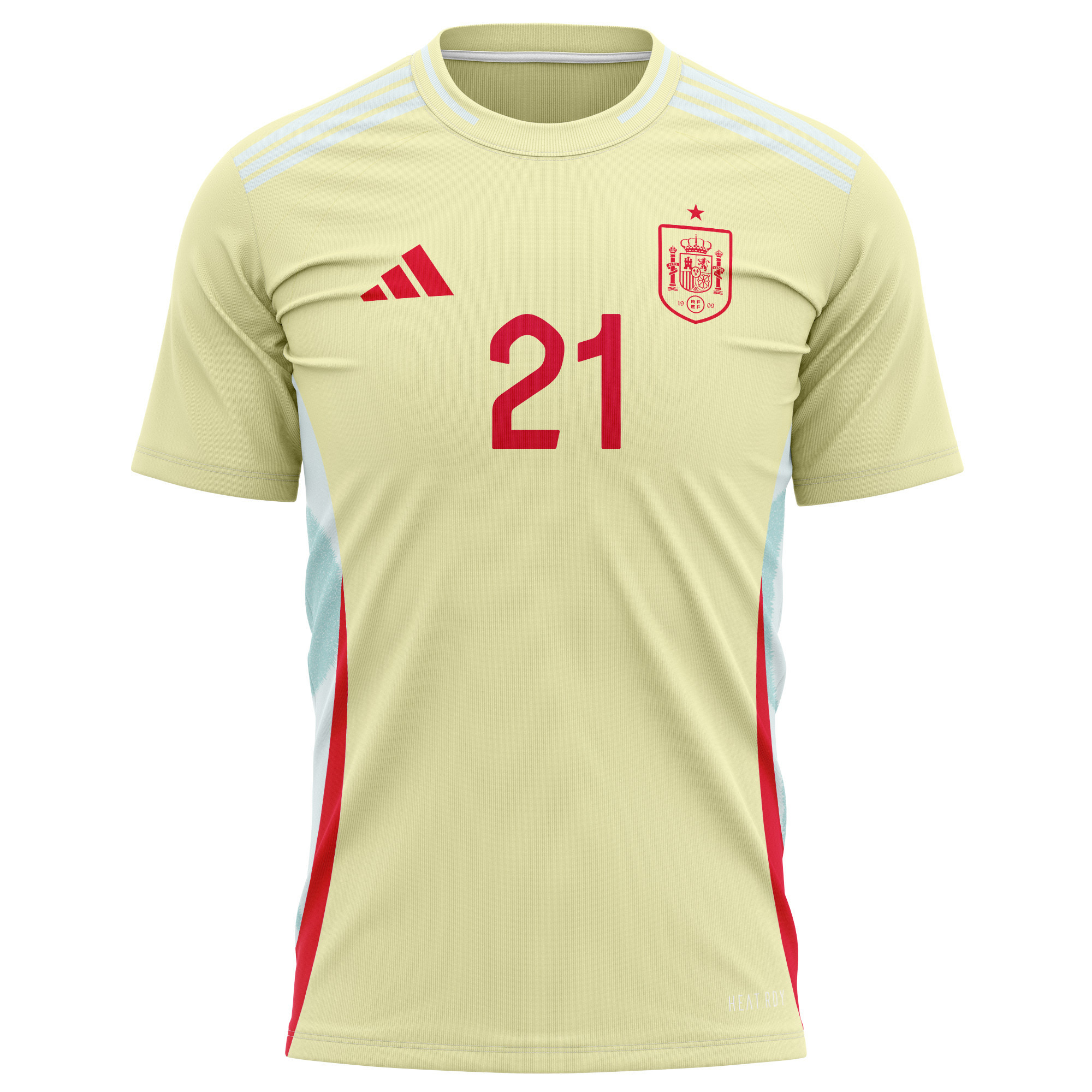 Dani Olmo 21 Spain National Team 2024 Away Kits AOP T-shirt - Yellow