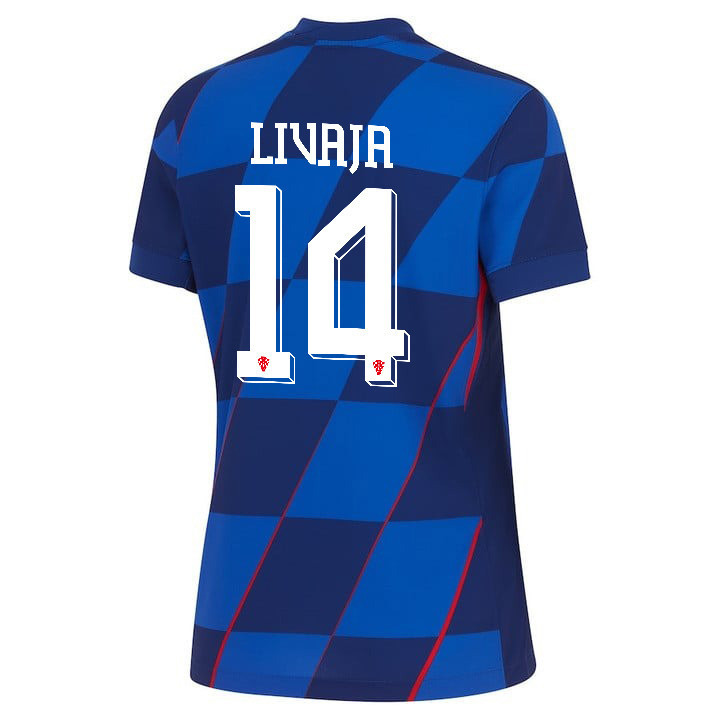 Marko Livaja 14 Croatia National Team 2024 Away WOMEN Jersey - Blue