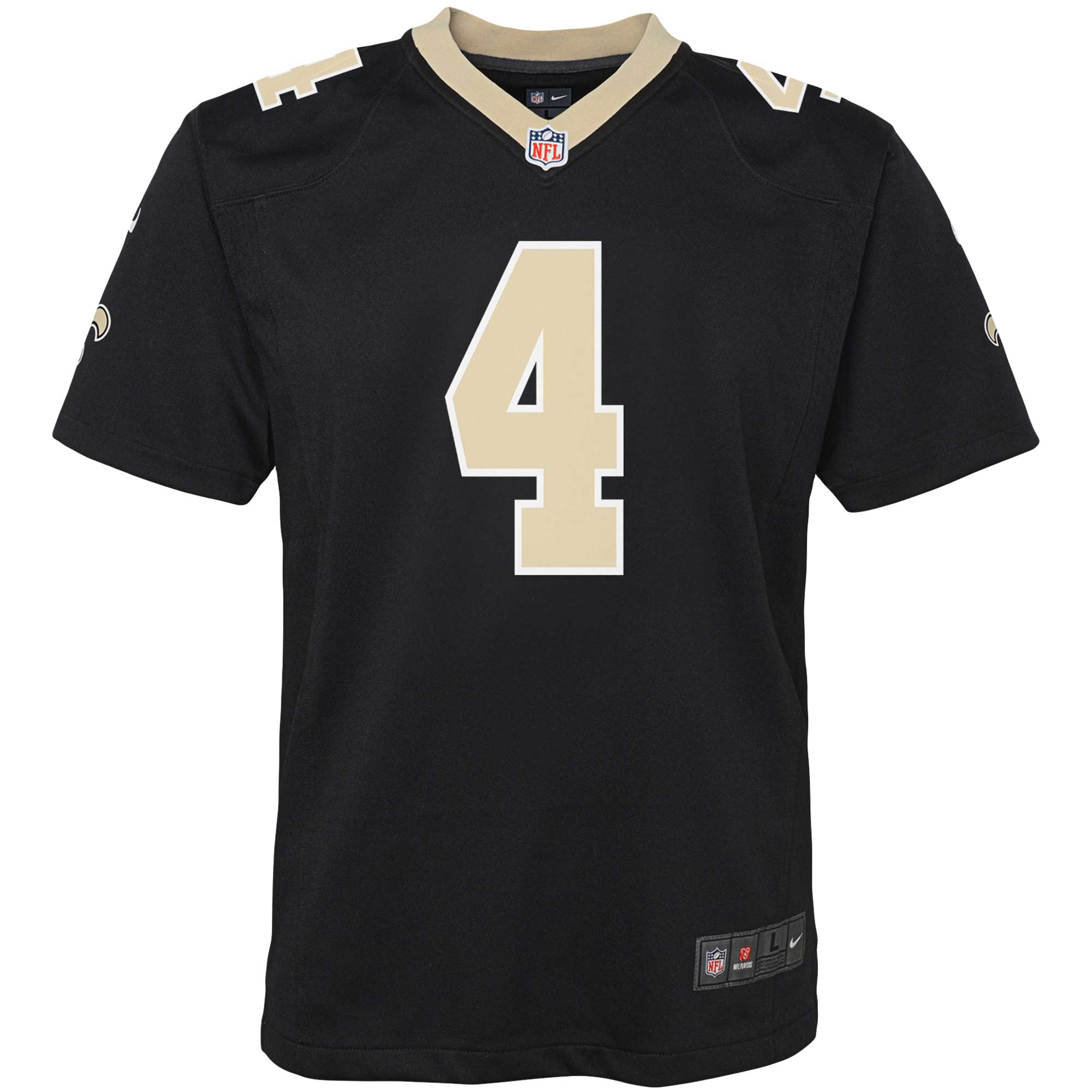 Derek Carr New Orleans Saints  Youth Game Jersey - Black