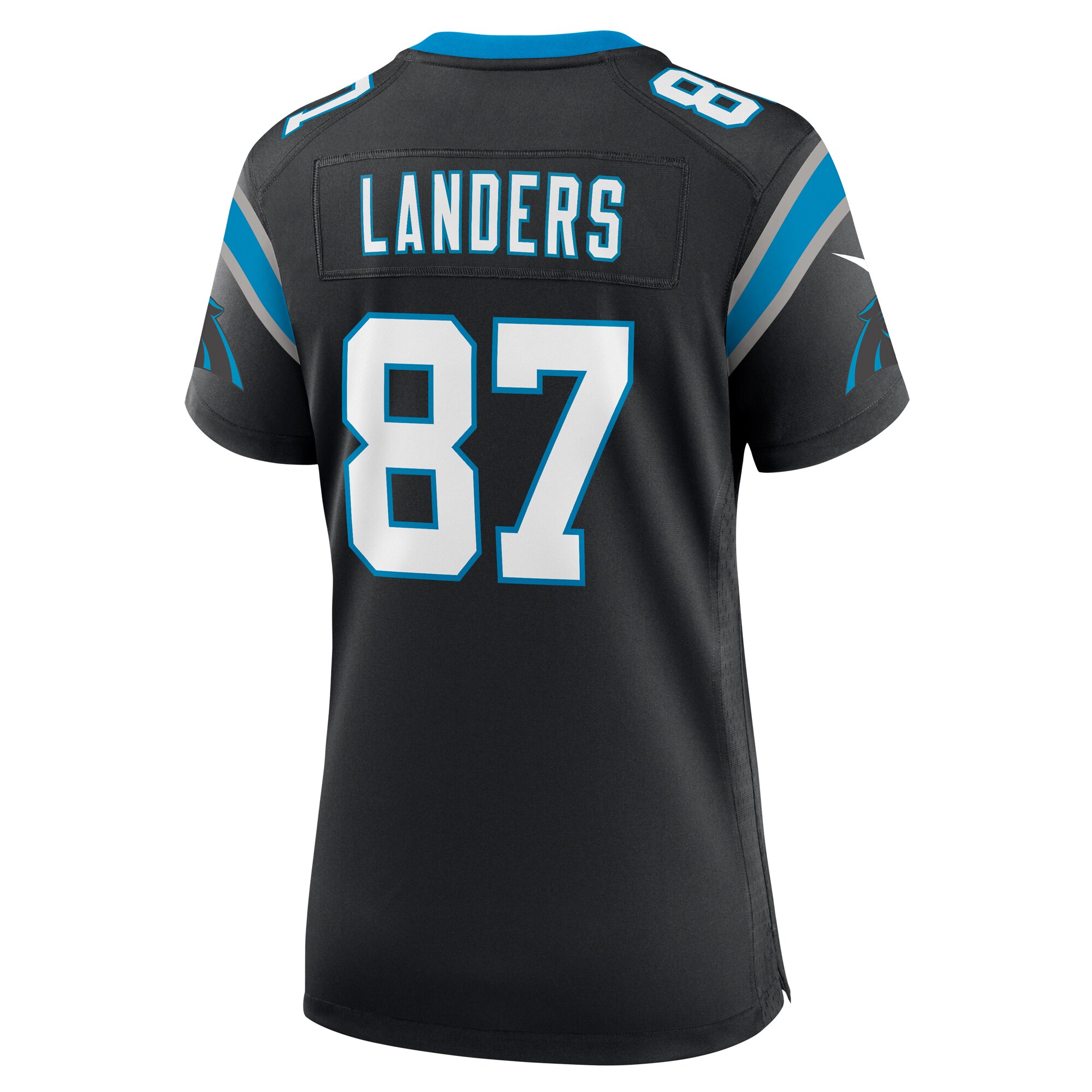 Matt Landers Carolina Panthers  Women's  Game Jersey -  Black
