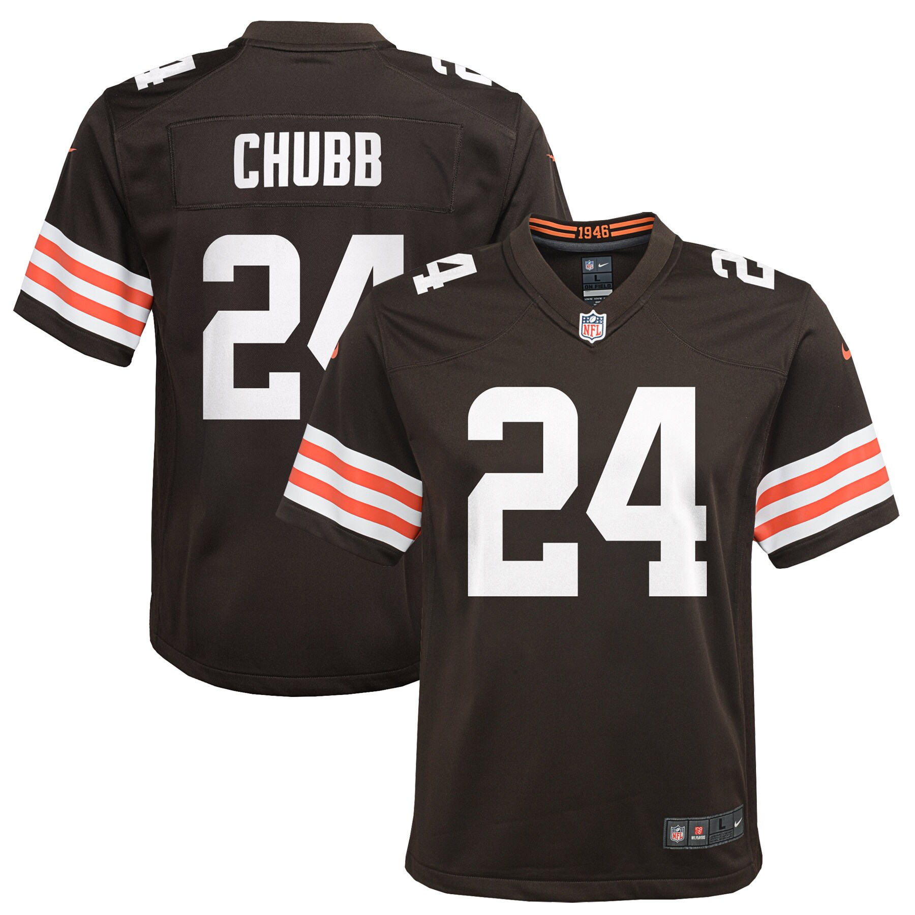 Nick Chubb Cleveland Browns  Youth Game Jersey - Brown
