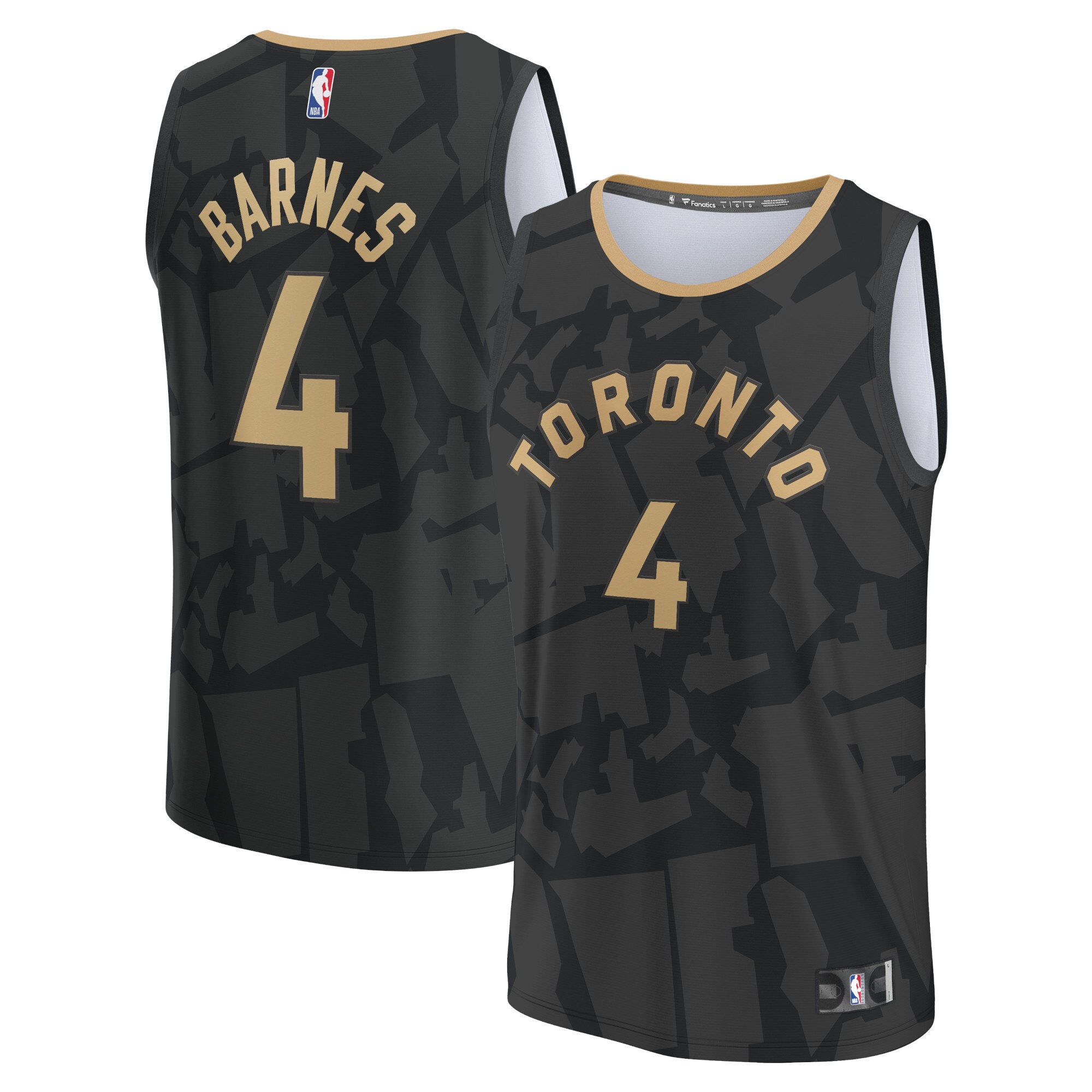 Scottie Barnes Toronto Raptors Fanatics Fastbreak Jersey - City Edition - Black