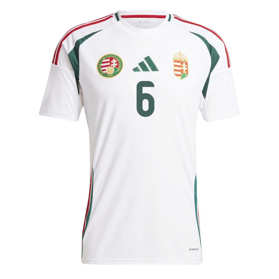 Gábor Szalai 6 Hungary National Team 2024/25 Away Men Jersey - White