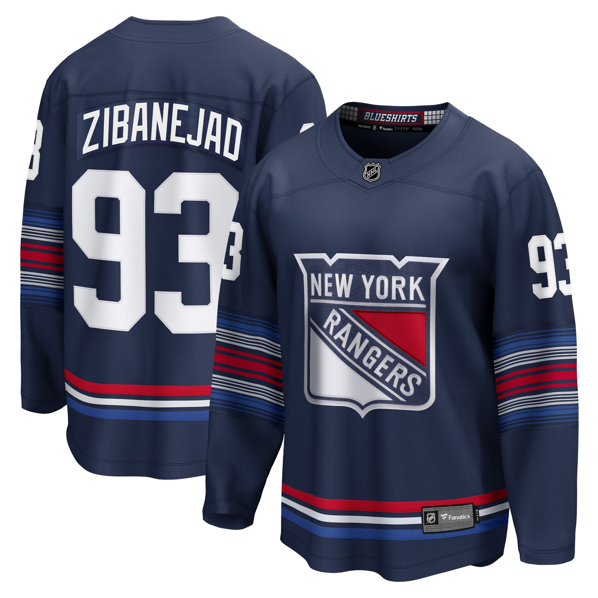Mika Zibanejad New York Rangers Fanatics Alternate Premier Breakaway Player Jersey - Navy
