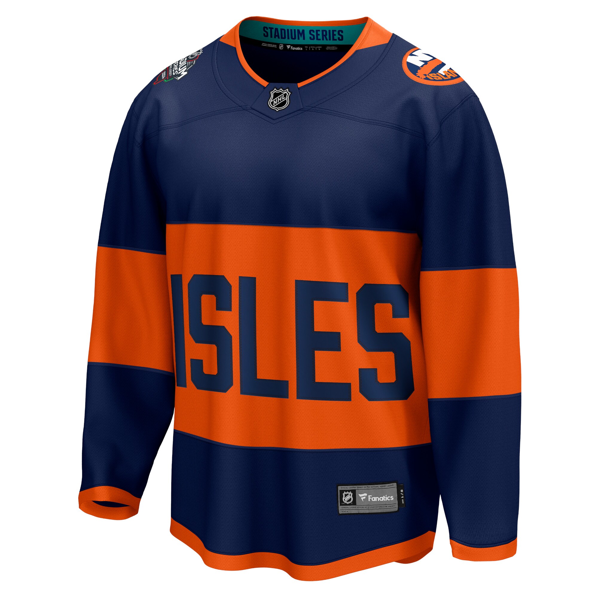 New York Islanders Fanatics 2024 NHL Stadium Series Breakaway Jersey\u00c2\u00a0\u00e2\u20ac\u201c Navy