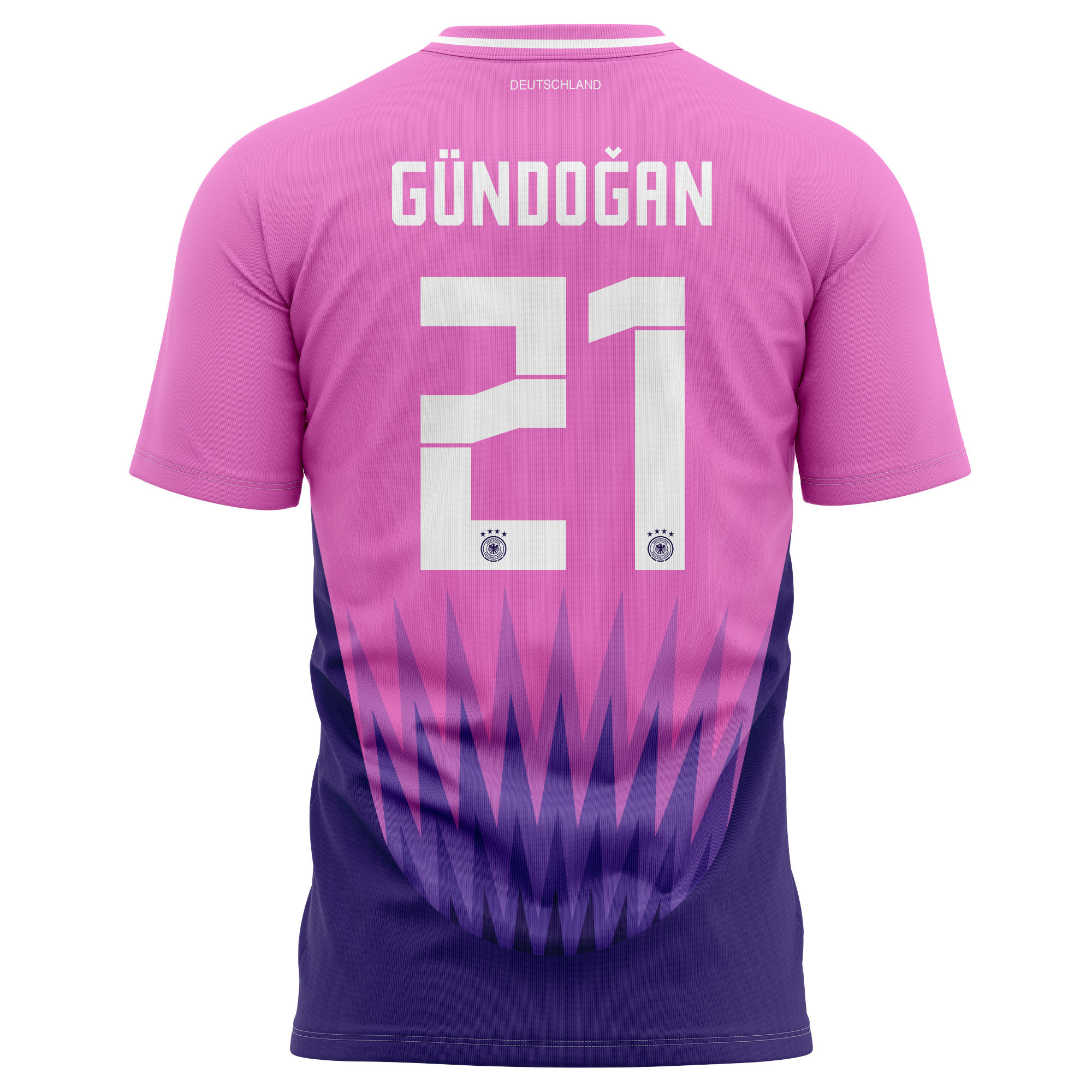 İlkay Gündoğan 21 Germany National Team 2024 Away Kits AOP T-shirt - Purple