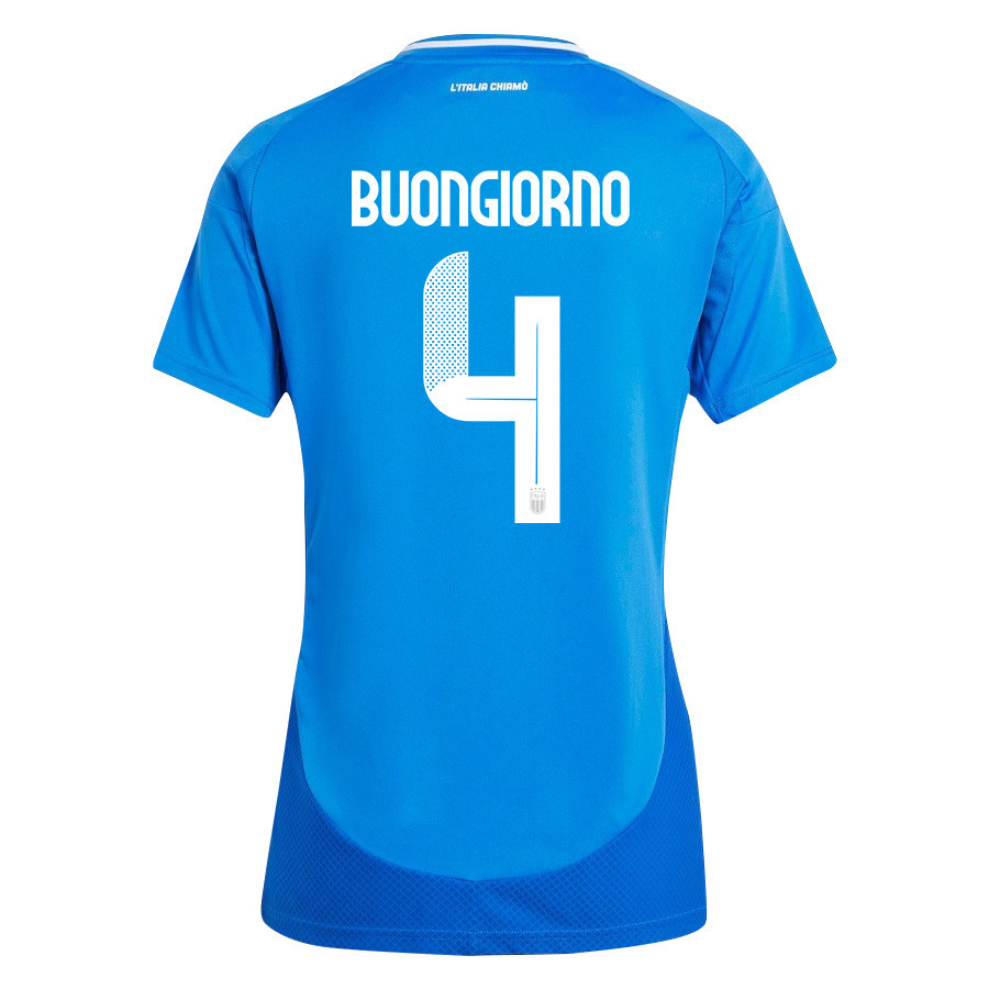 Alessandro Buongiorno 4 Italy National Team 2024/25 Home Women Jersey - Blue