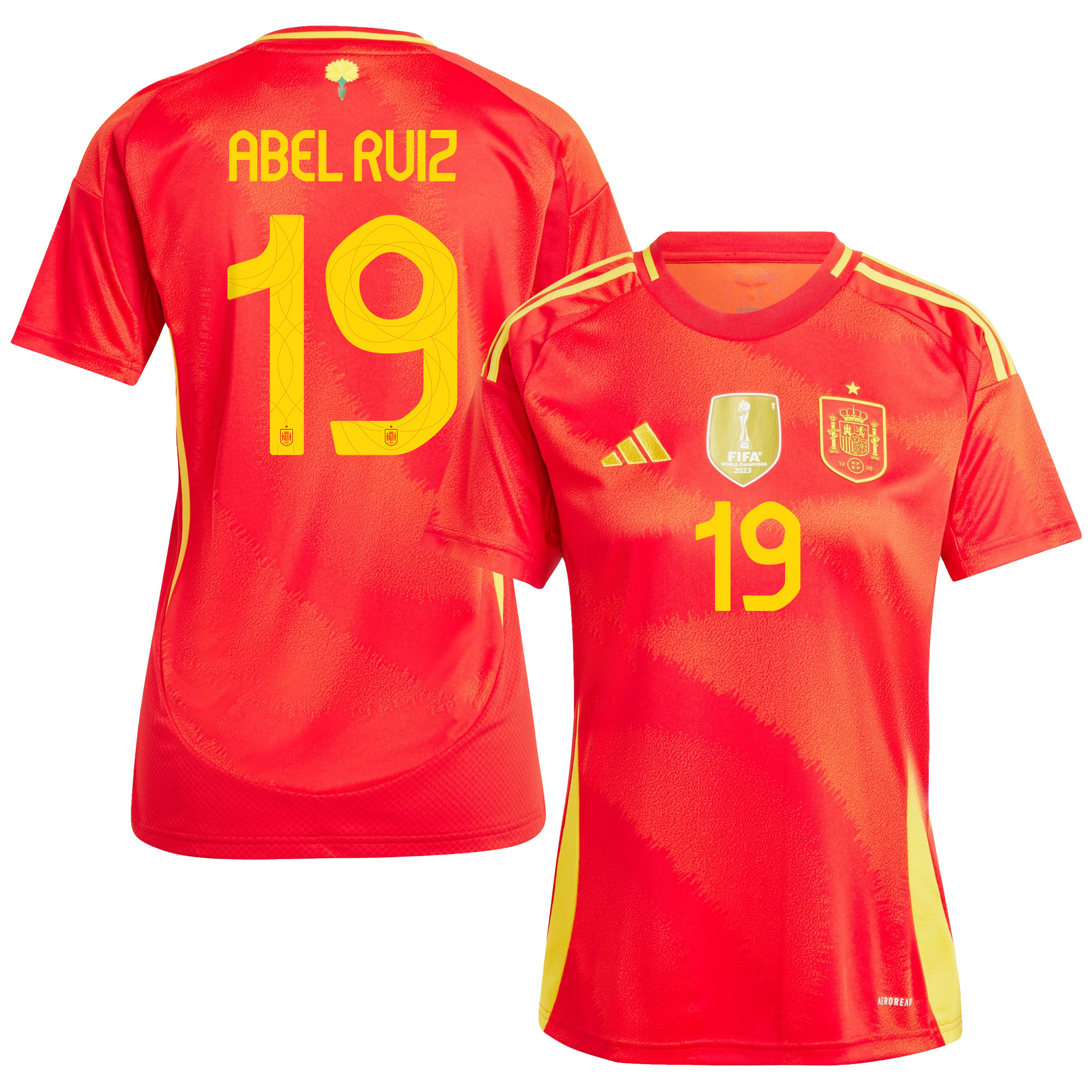 Abel Ruiz 19 Spain National Team 2024 Home WOMEN Jersey - Red