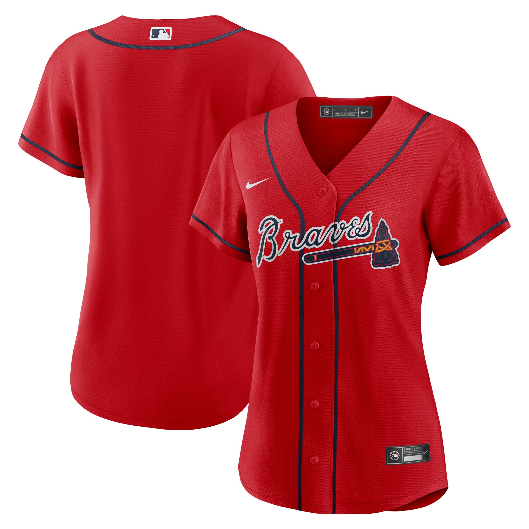 Atlanta Braves  Women's Alternate Replica Team Jersey - Red