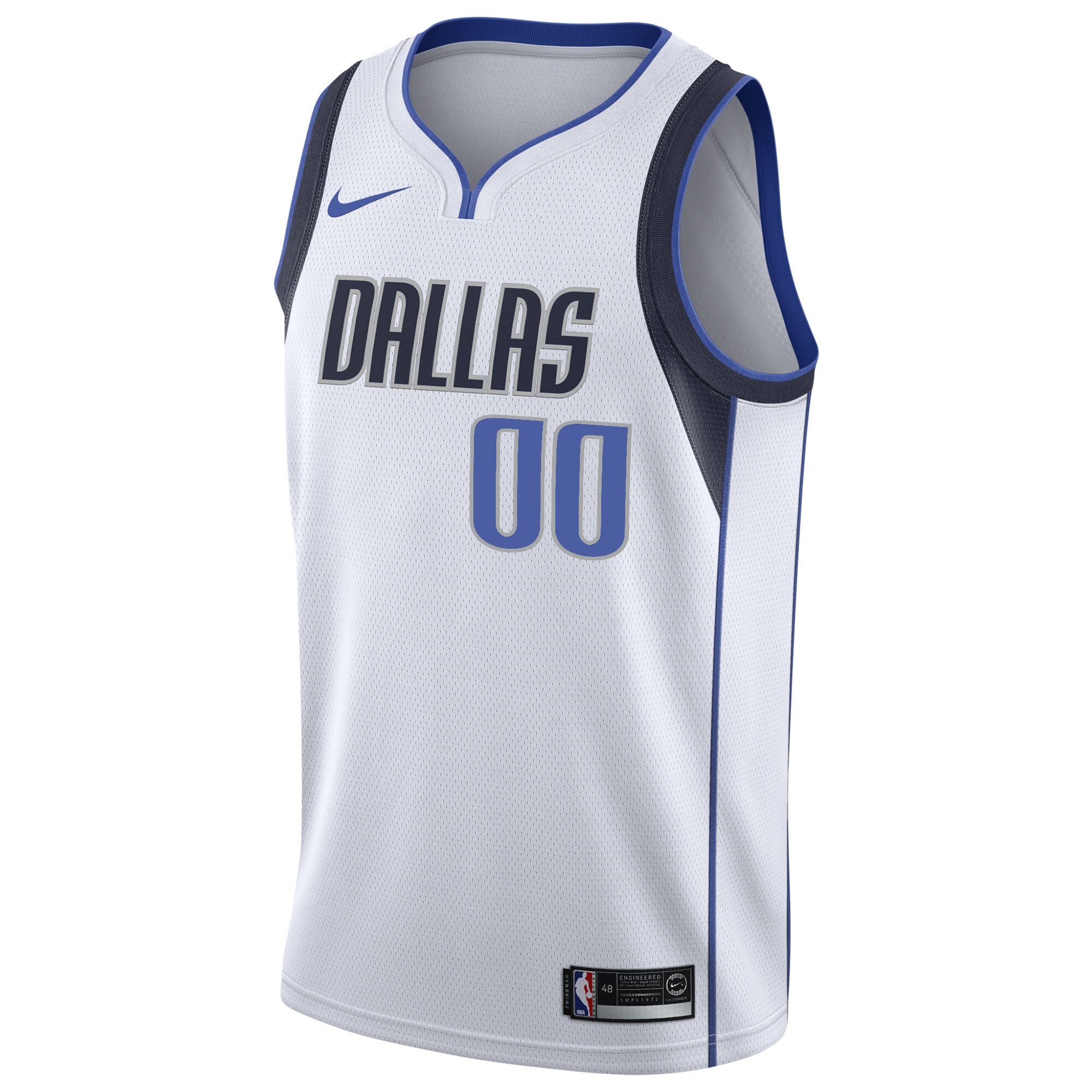 Dallas Mavericks  2020\/21 Swingman Custom Jersey - Association Edition - White