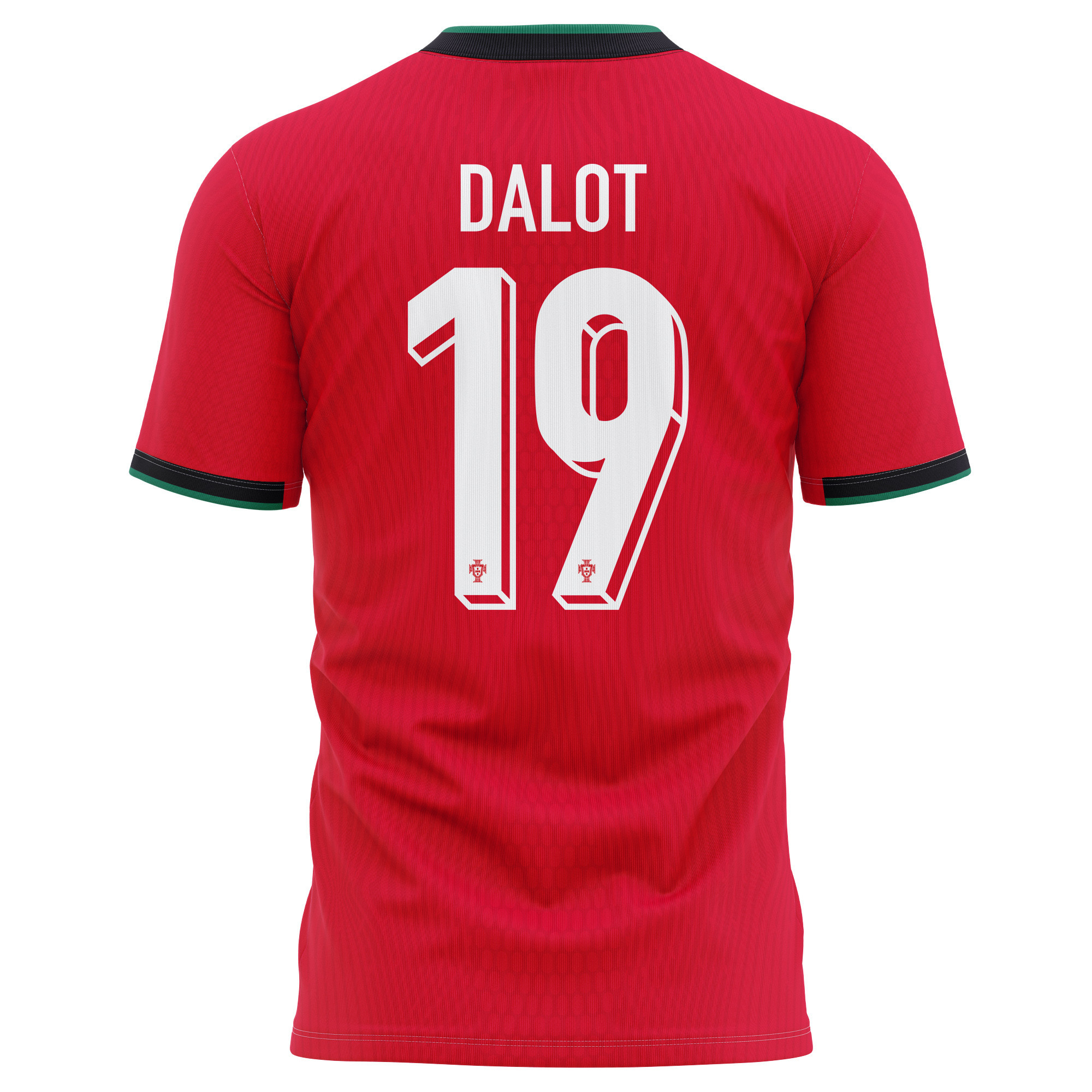 Diogo Dalot 19 Portugal National Team 2024/25 Home Kits AOP T-shirt - Red