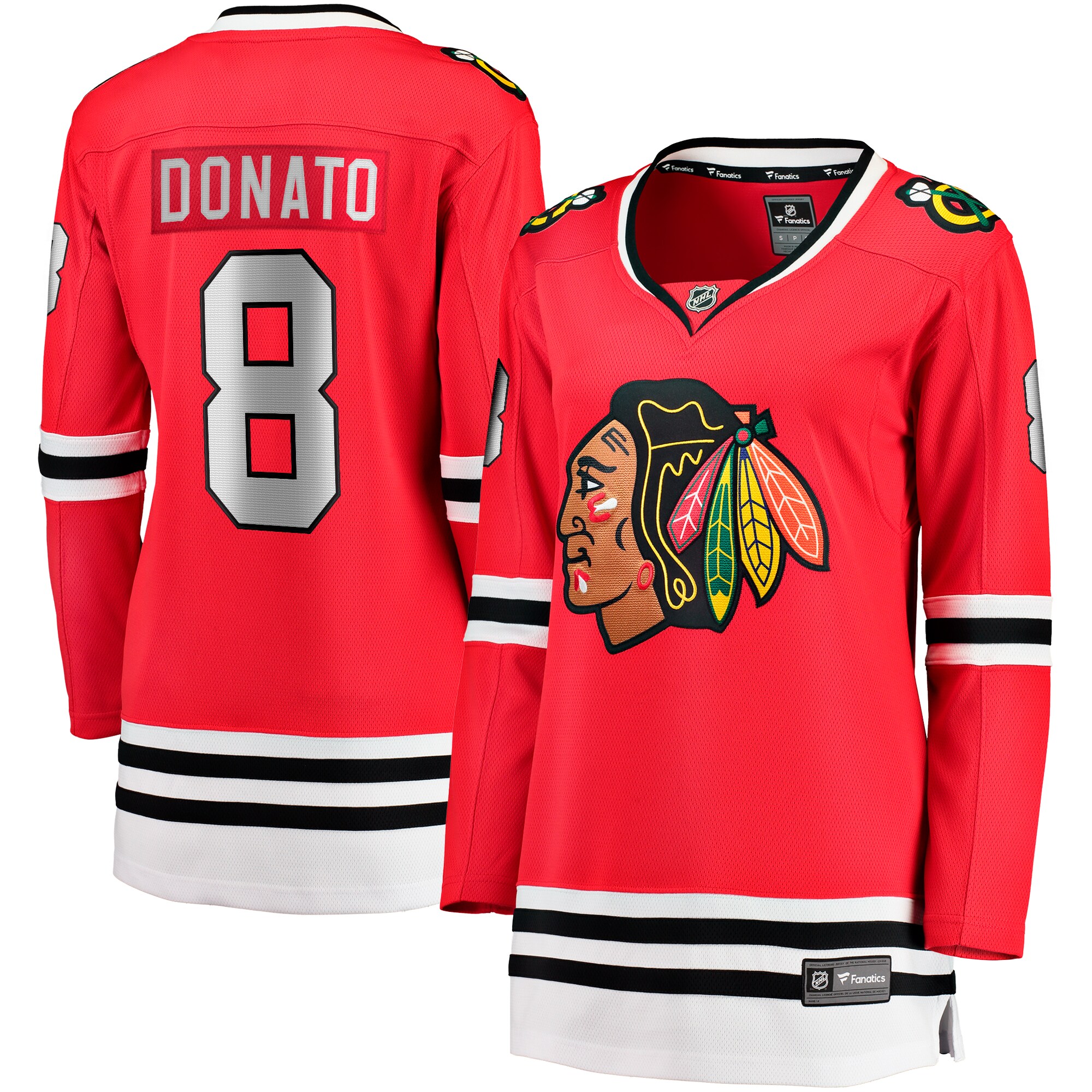 Ryan Donato Chicago Blackhawks Fanatics Women's Home Breakaway Player Jersey - Red