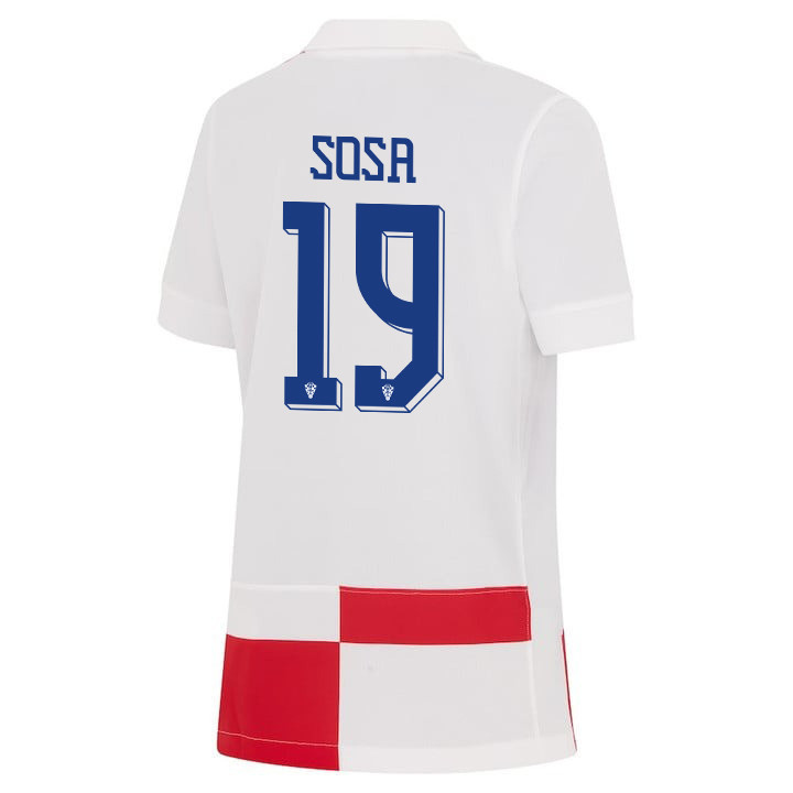 Borna Sosa 19 Croatia National Team 2024 Home YOUTH Jersey - White