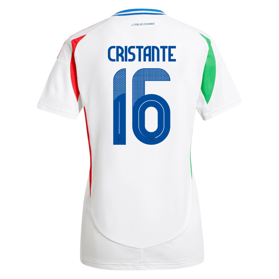 Bryan Cristante 16 Italy National Team 2024/25 Away Women Jersey - White