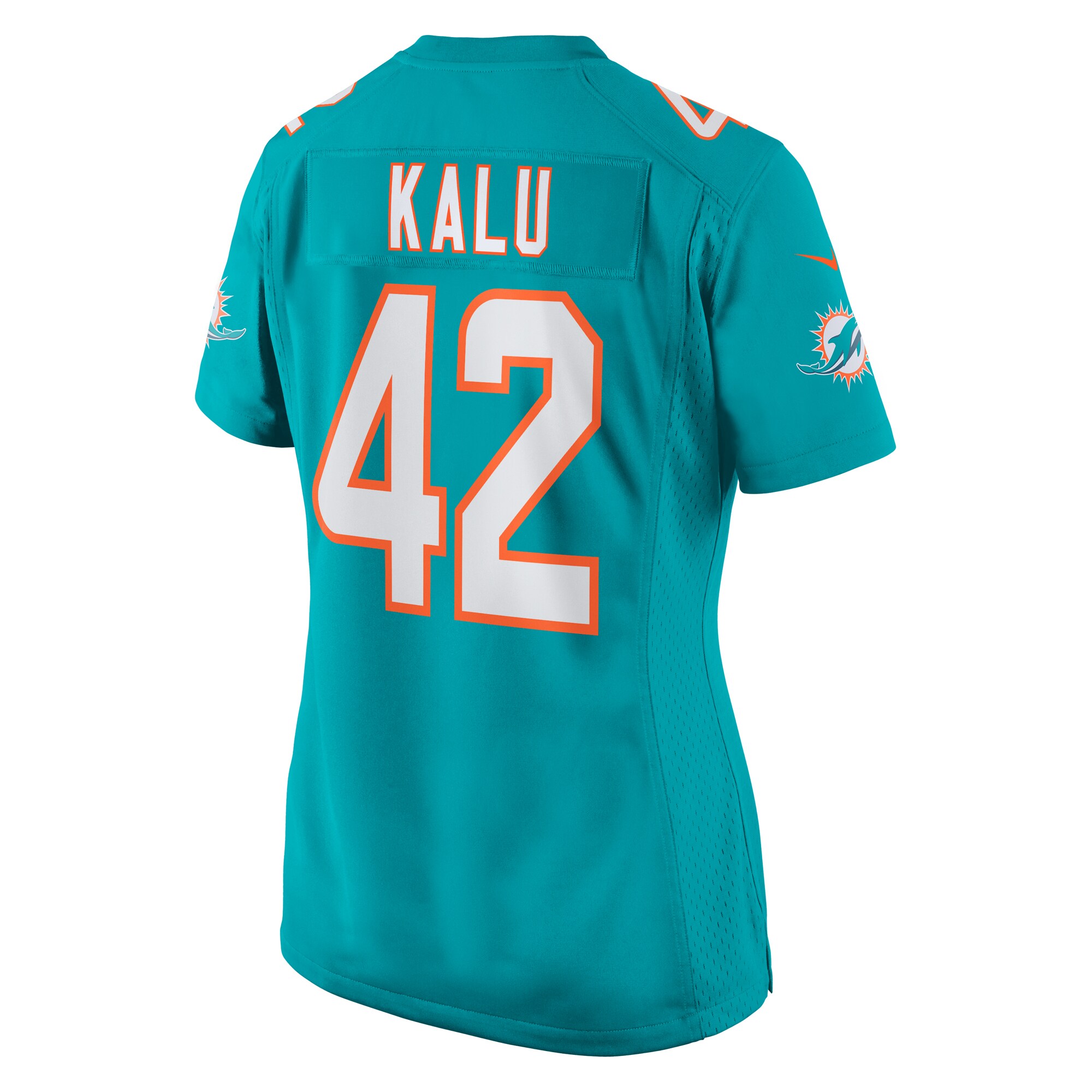 Joshua Kalu Miami Dolphins  Women's Team Game Jersey -  Aqua
