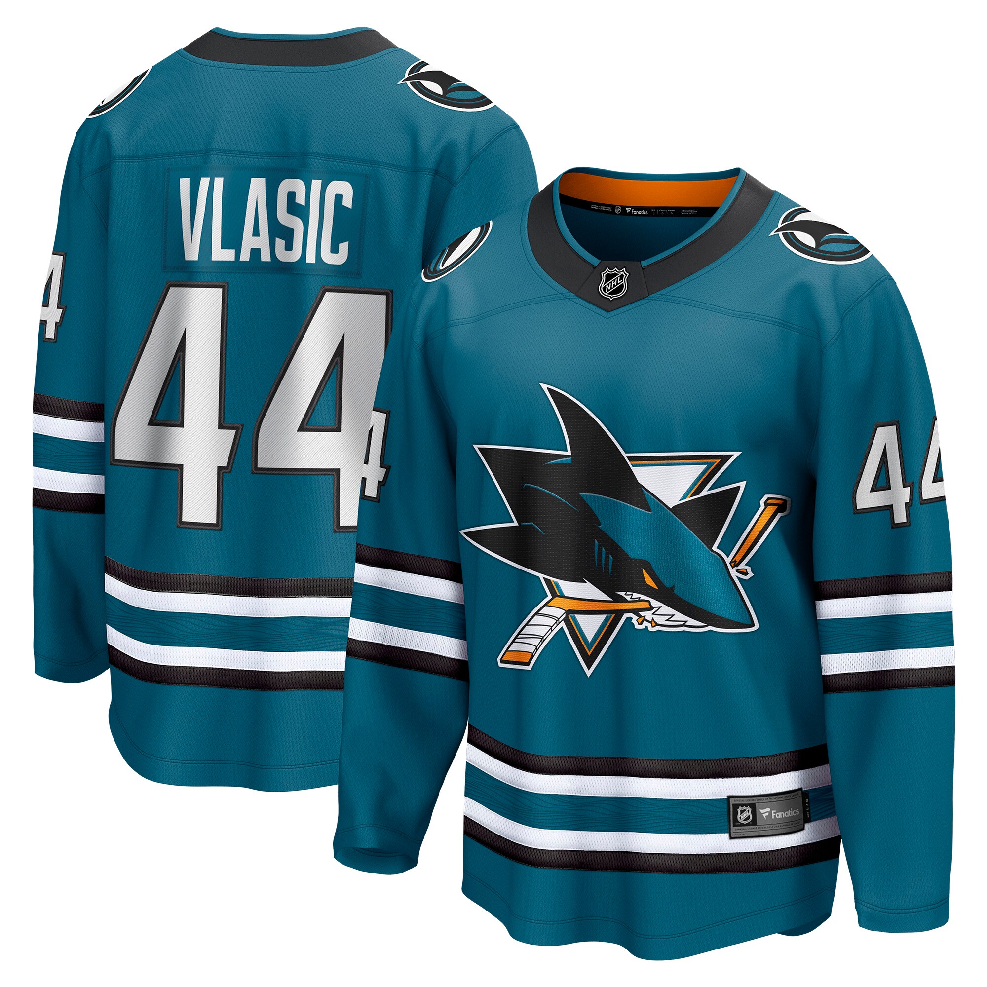 Marc-Edouard Vlasic San Jose Sharks Fanatics Home Breakaway Player Jersey - Teal