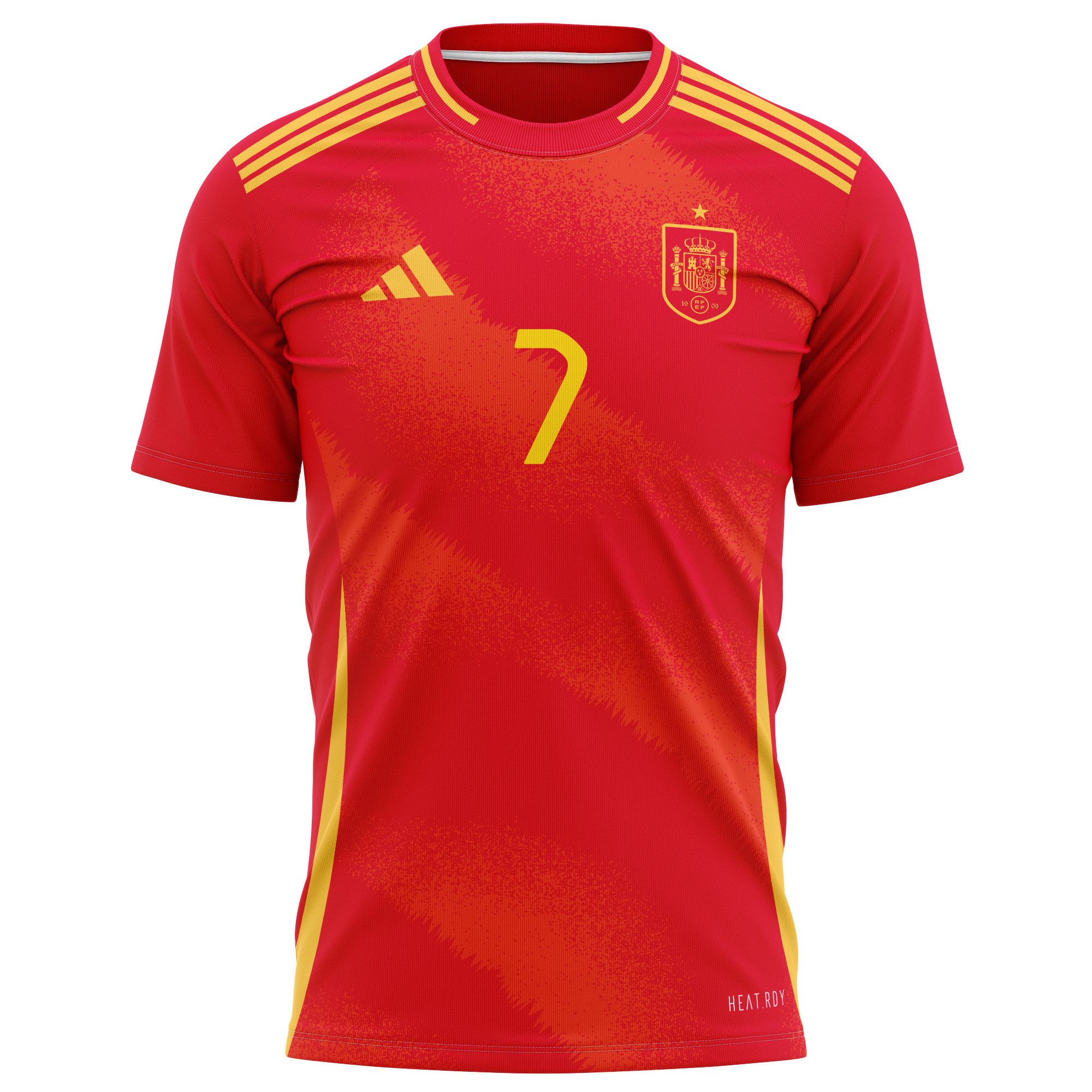 Álvaro Morata 7 Spain National Team 2024 Home Kits AOP T-shirt - Red