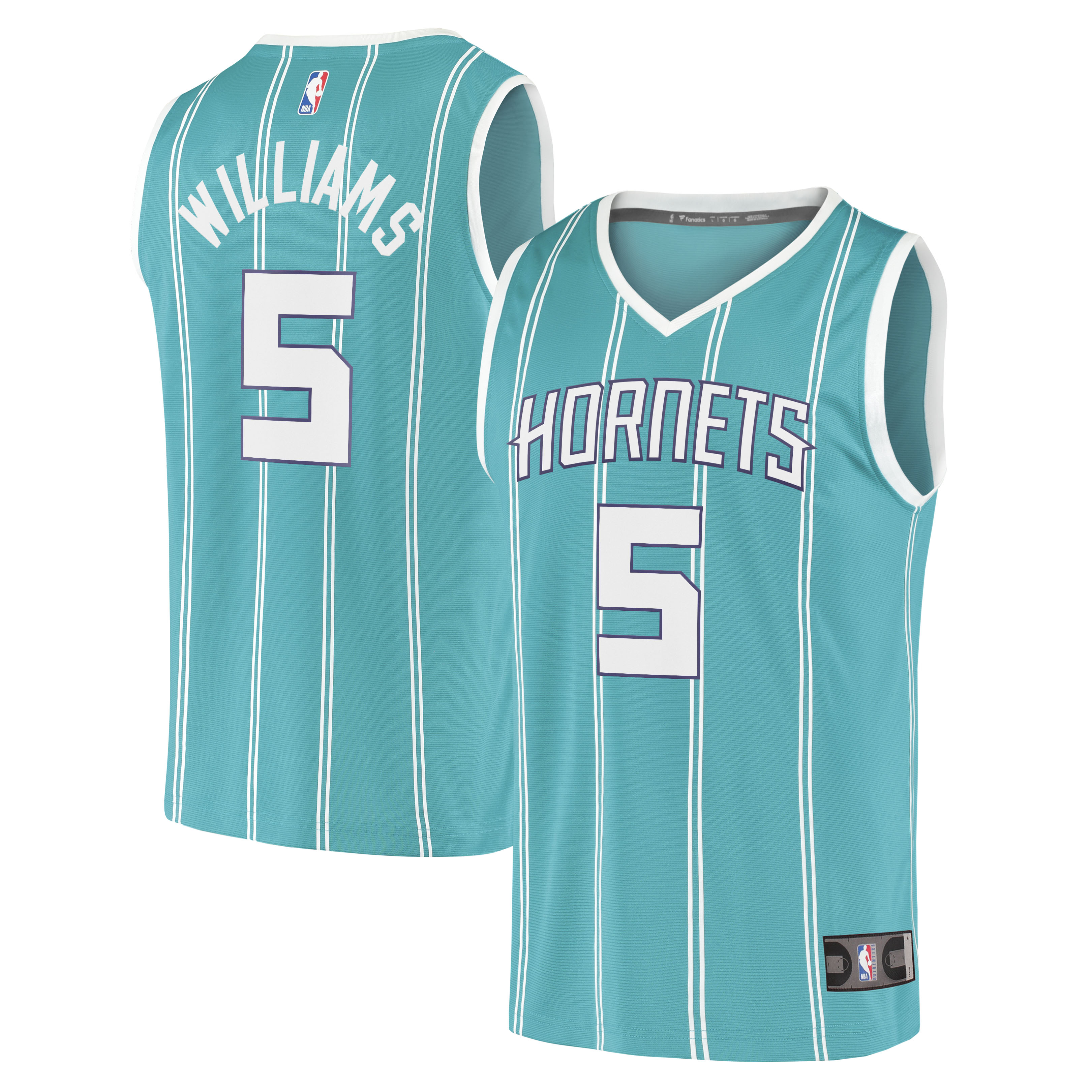 Mark Williams Charlotte Hornets Fanatics Fast Break Replica Player Jersey - Icon Edition - Teal