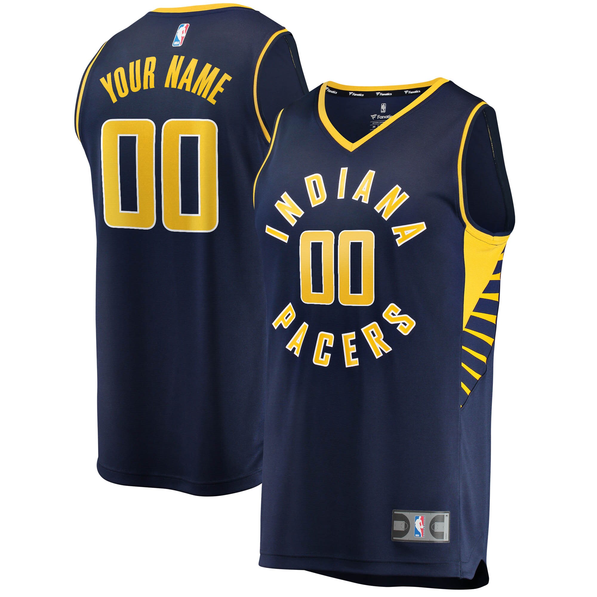 Indiana Pacers Fanatics Youth Fast Break Custom Replica Jersey Navy - Icon Edition
