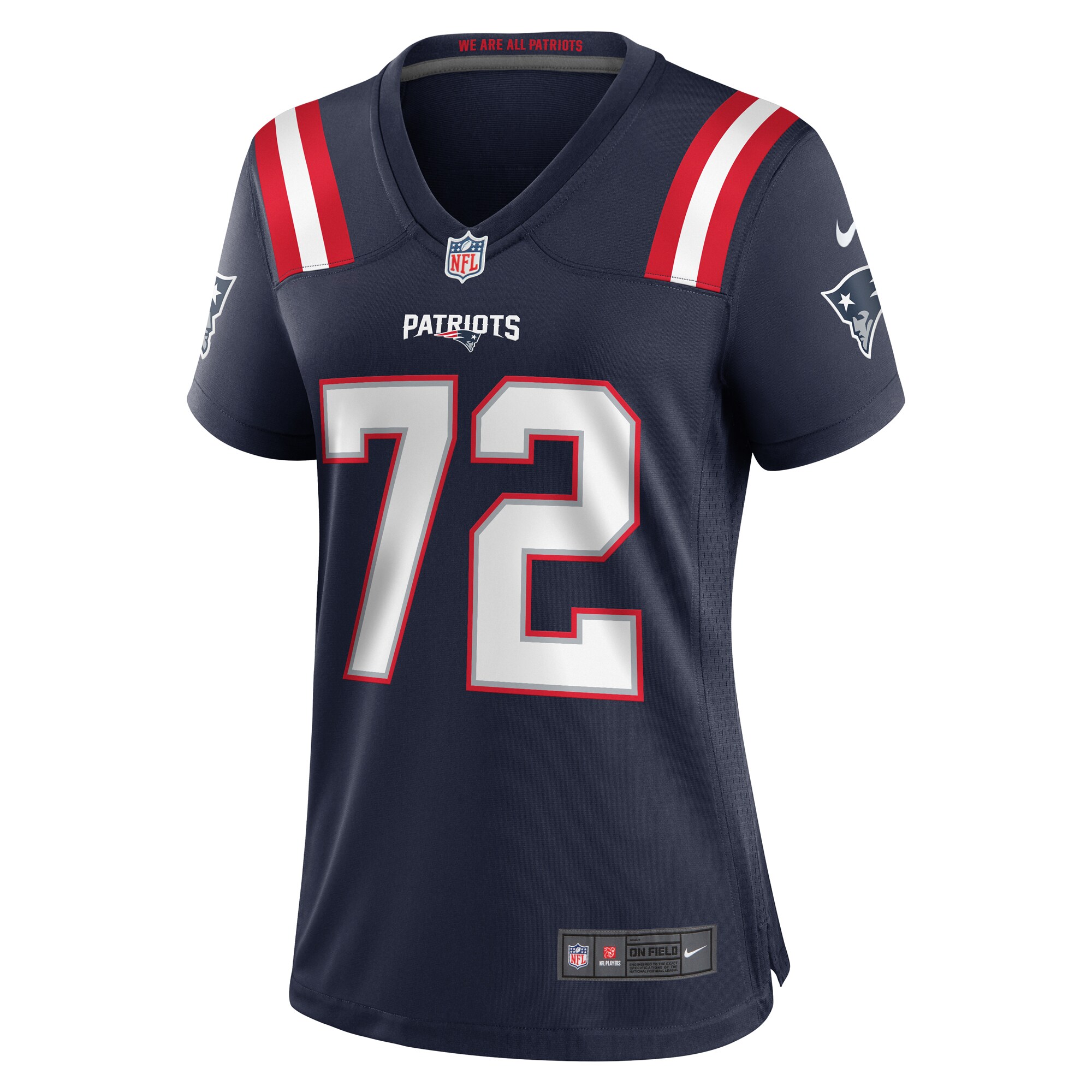 Tyrone Wheatley New England Patriots  Women's Team Game Jersey -  Navy