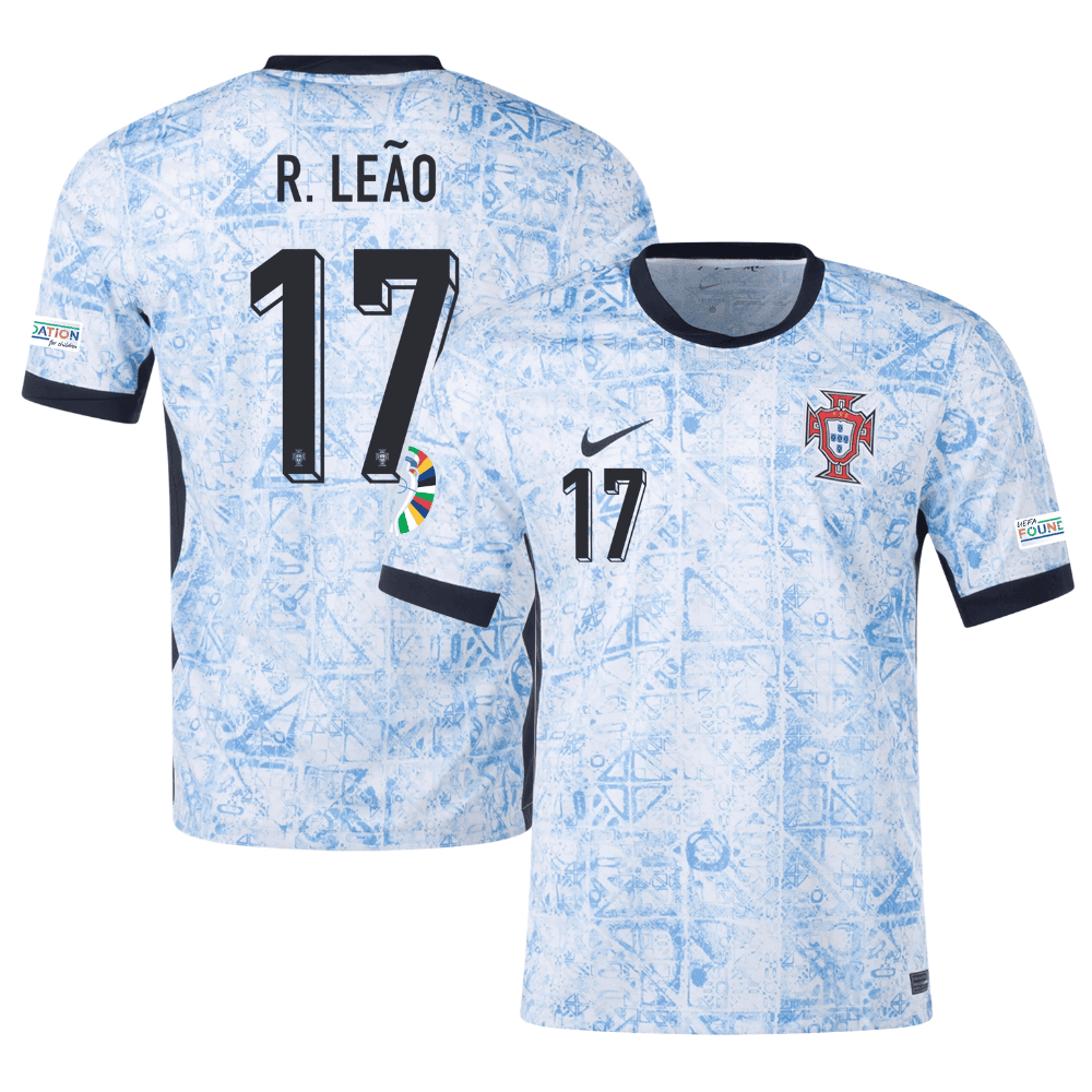 Rafael Leão 17 Portugal National Team 2024 Away Men Jersey - Cream