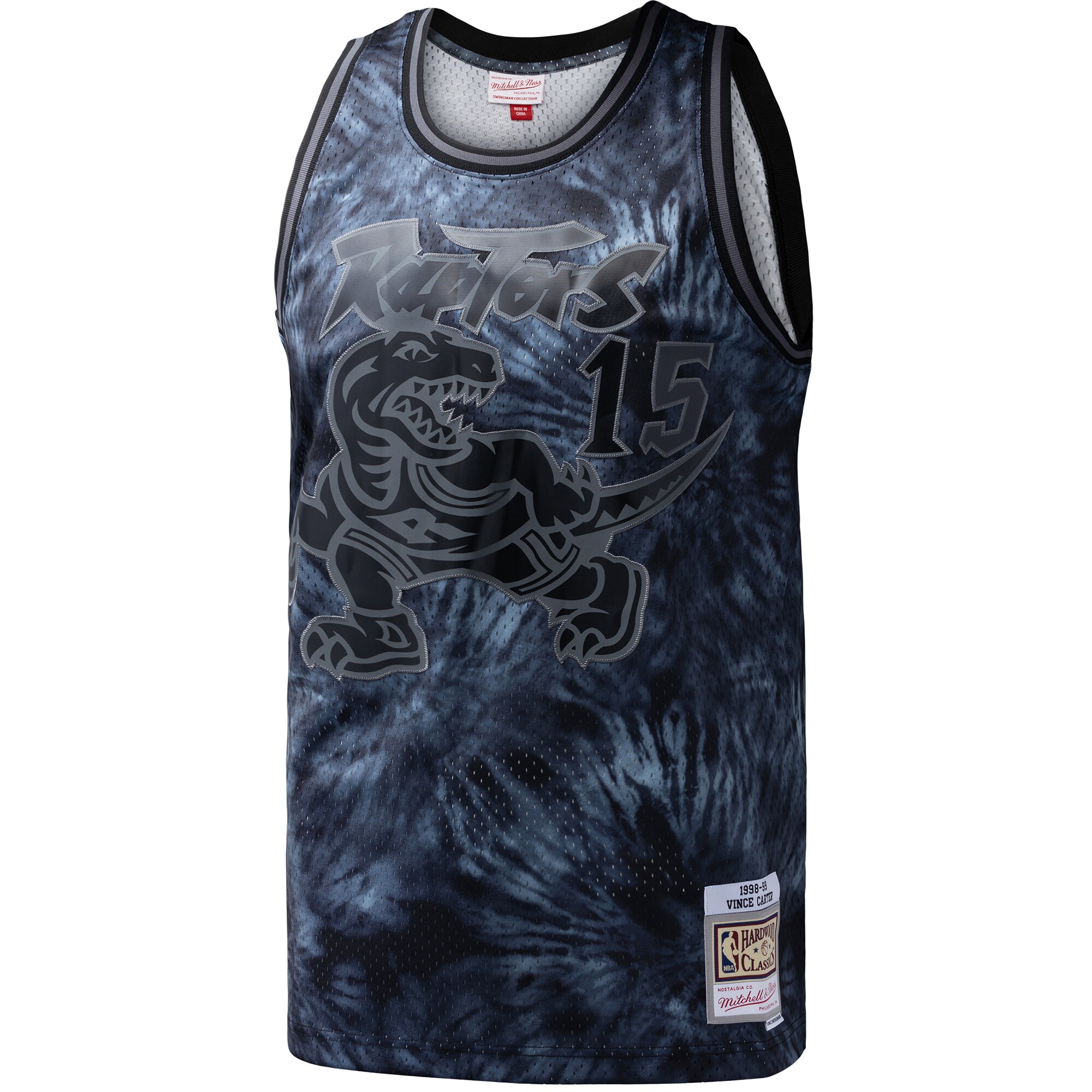 Vince Carter Toronto Raptors Mitchell & Ness Hardwood Classics 1998\/99 Tie-Dye Swingman Jersey - Black