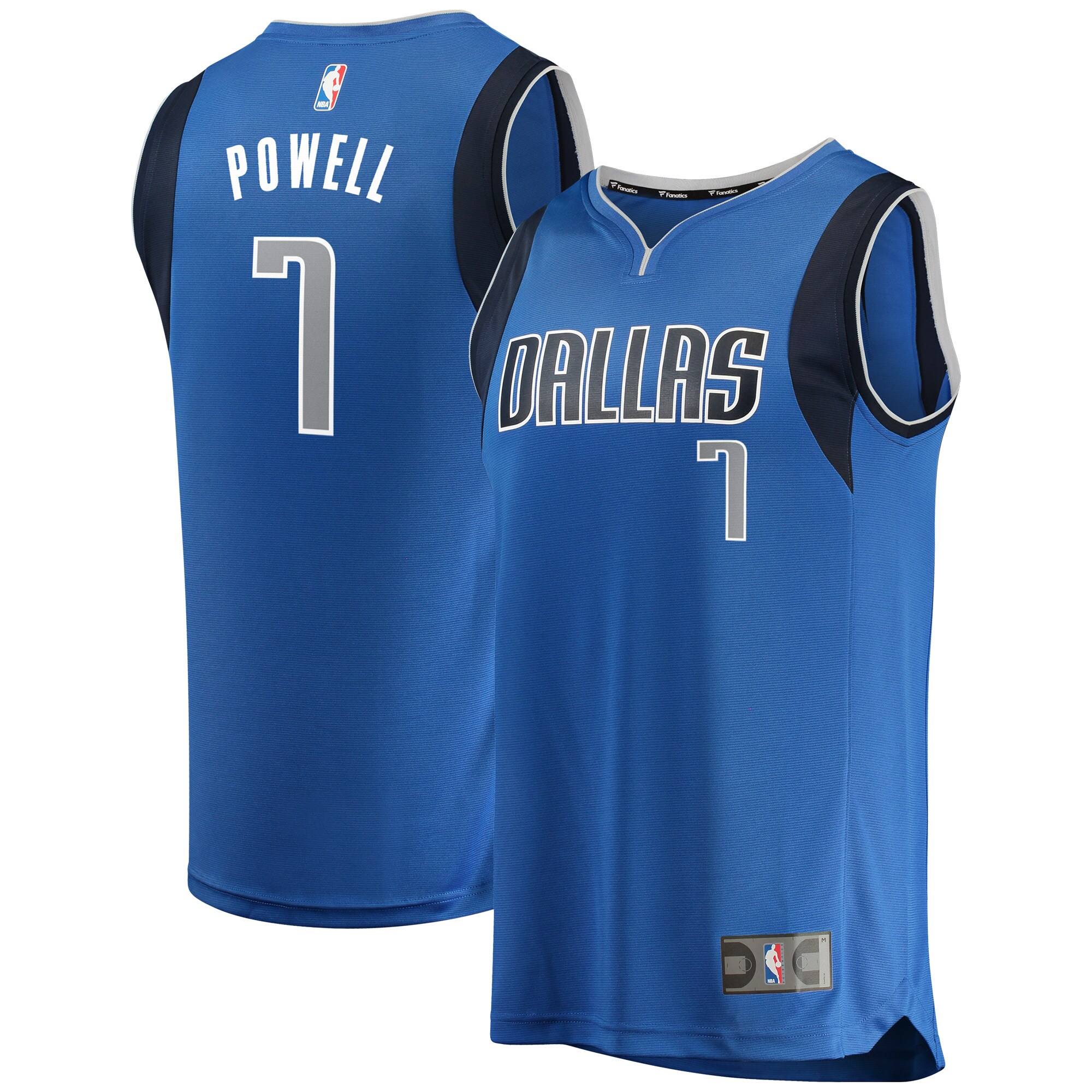 Dwight Powell Dallas Mavericks Fanatics Fast Break Replica Team Color Player Jersey Blue - Icon Edition
