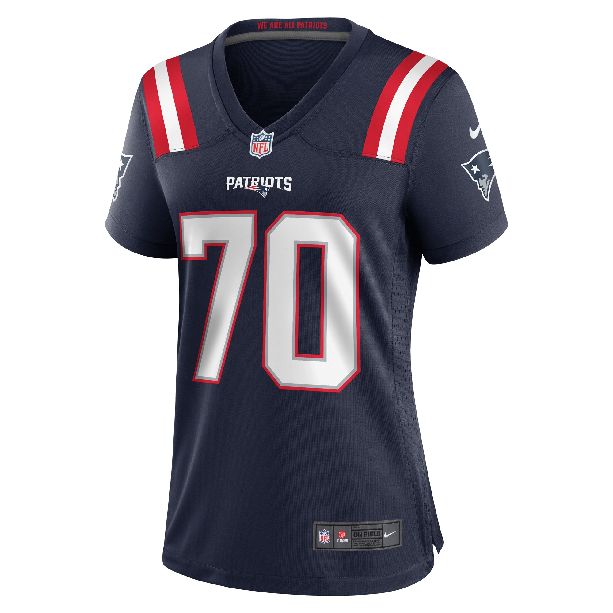 Jeremiah Pharms Jr. New England Patriots  Women's Team Game Jersey -  Navy