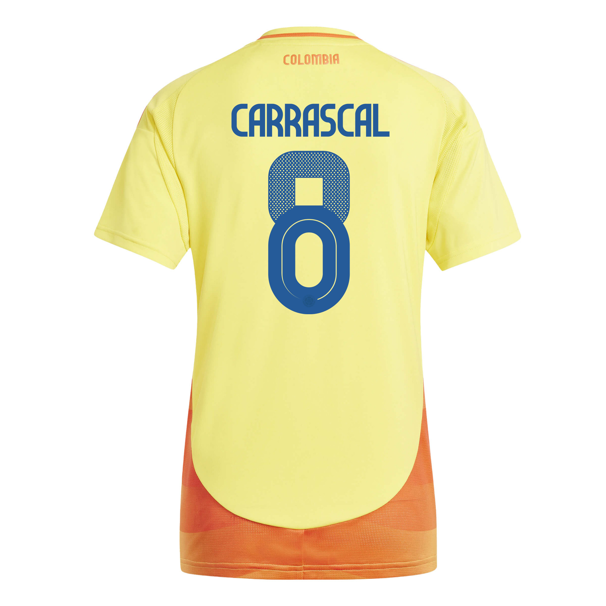 Jorge Carrascal 8 Colombia National Team 2024/25 Home Women Jersey - Yellow