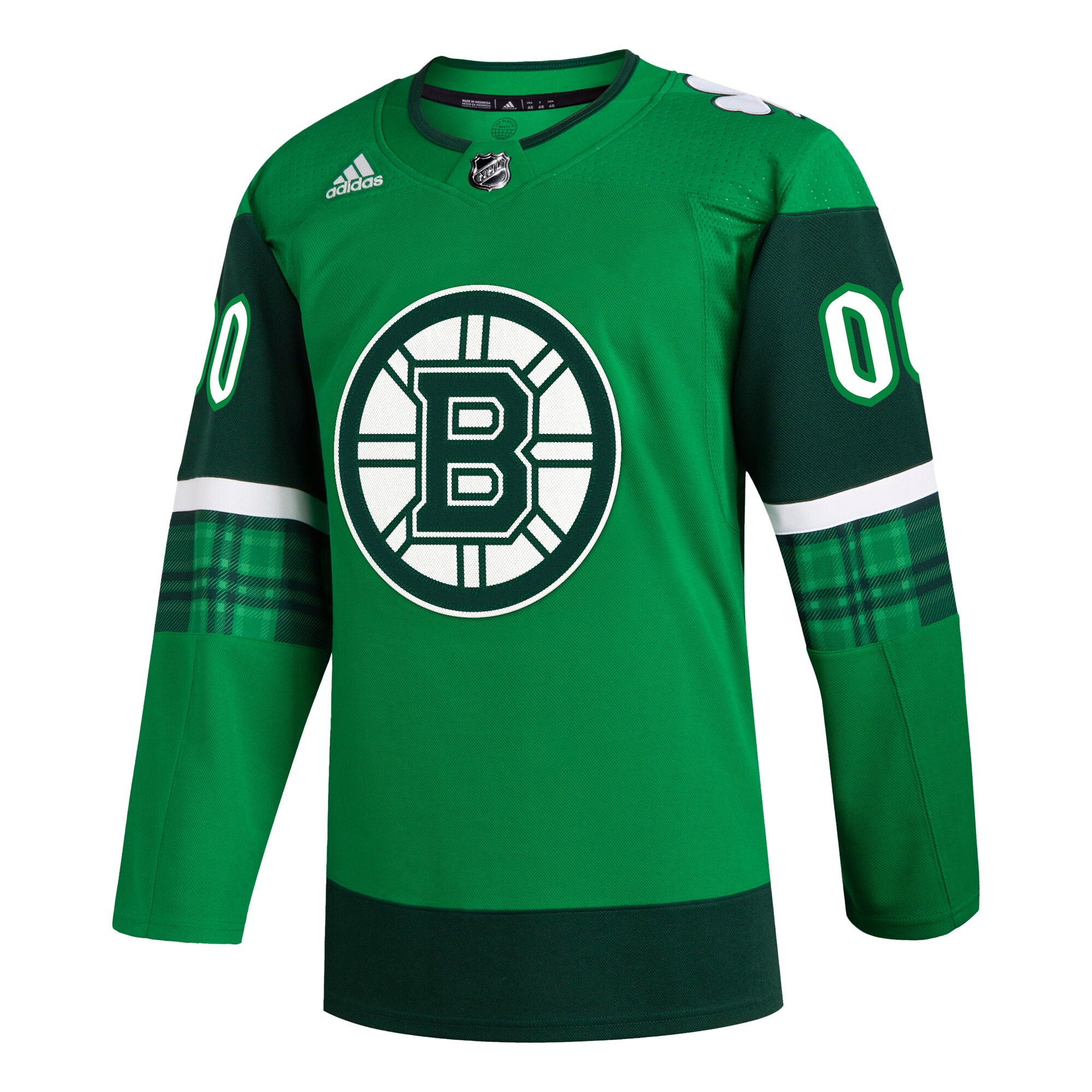 Boston Bruins adidas St. Patrick's Day Authentic Custom Jersey - Kelly Green