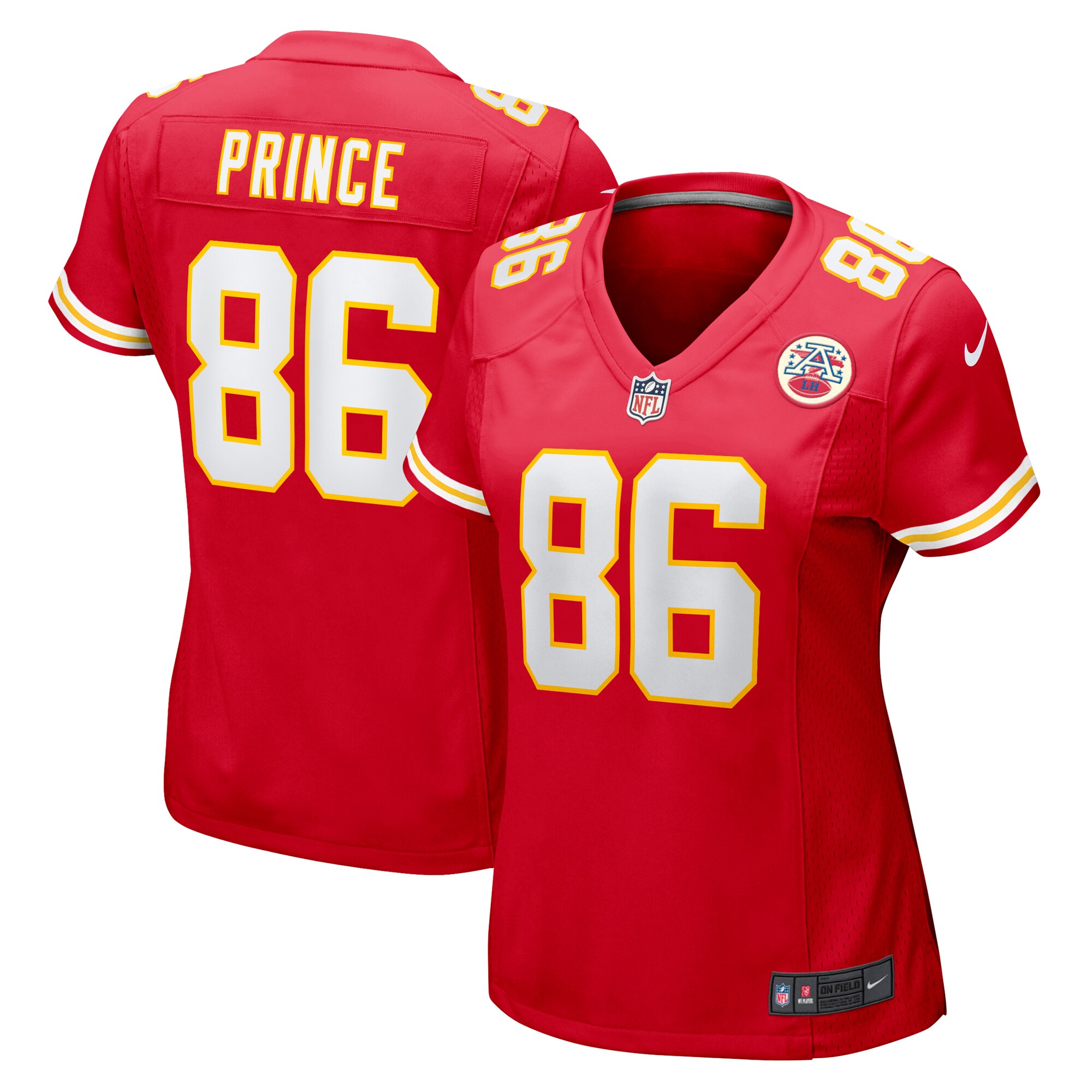 Gerrit Prince Kansas City Chiefs  Women's Team Game Jersey -  Red
