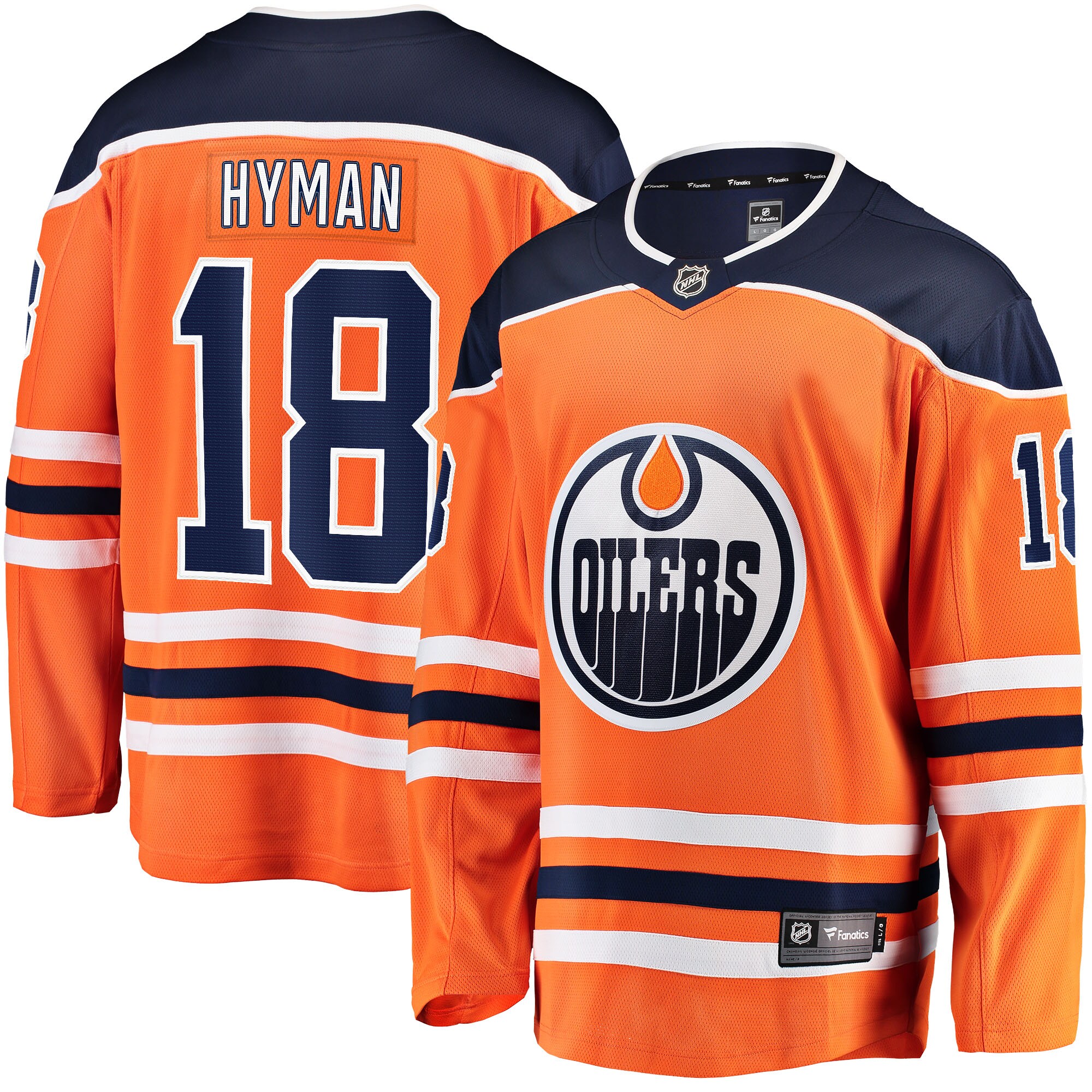 Zach Hyman Edmonton Oilers Fanatics Breakaway Player Jersey - Orange