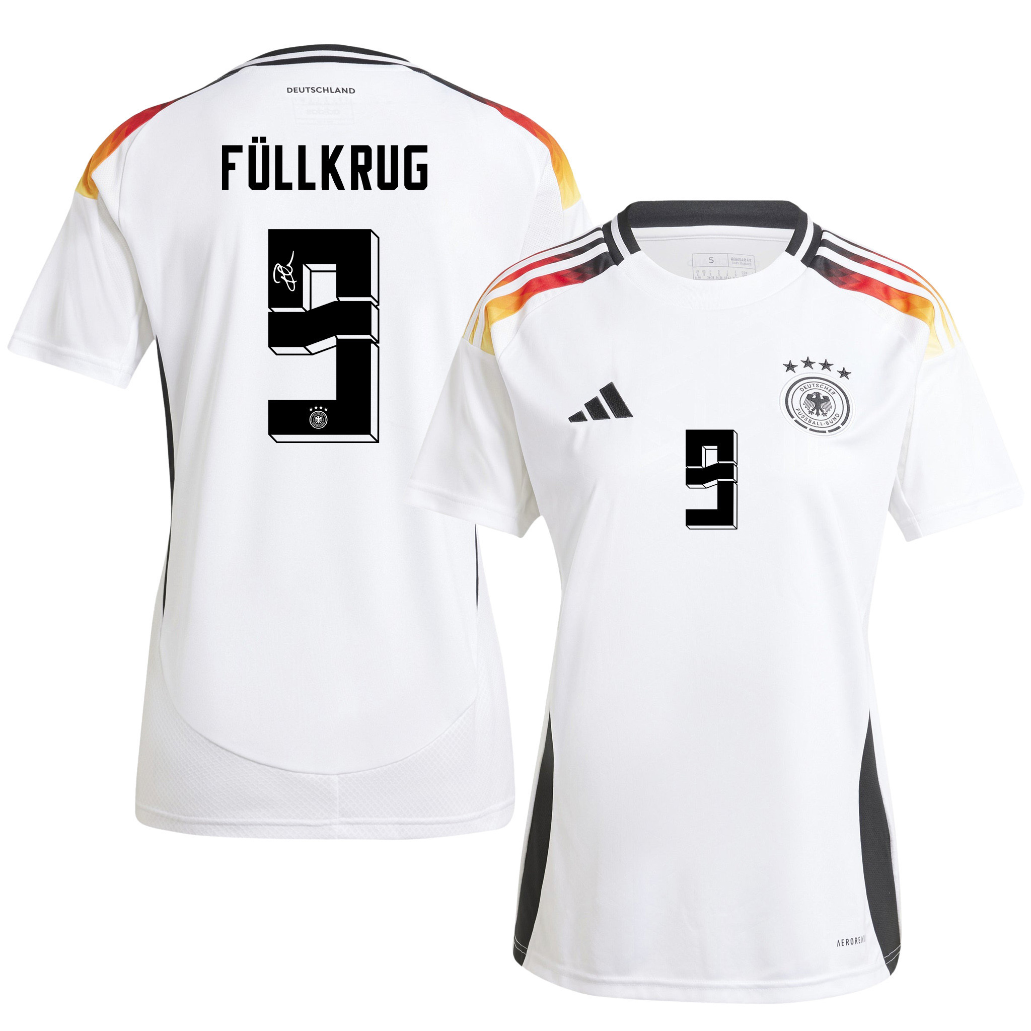 Niclas Füllkrug 9 Signed Germany National Team 2024/25 Home Jersey Autographed - Women