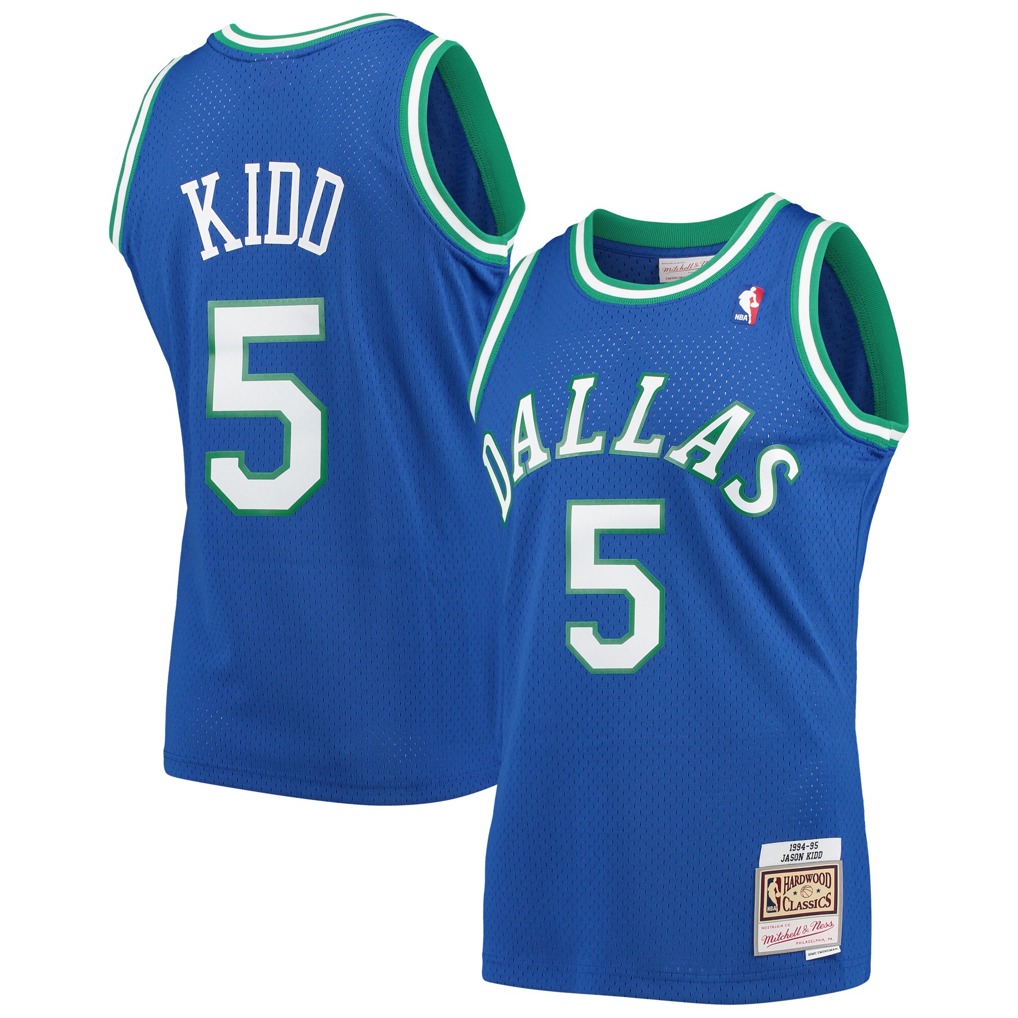 Jason Kidd Dallas Mavericks Mitchell & Ness 1994\/95 Hardwood Classics Swingman Jersey - Blue