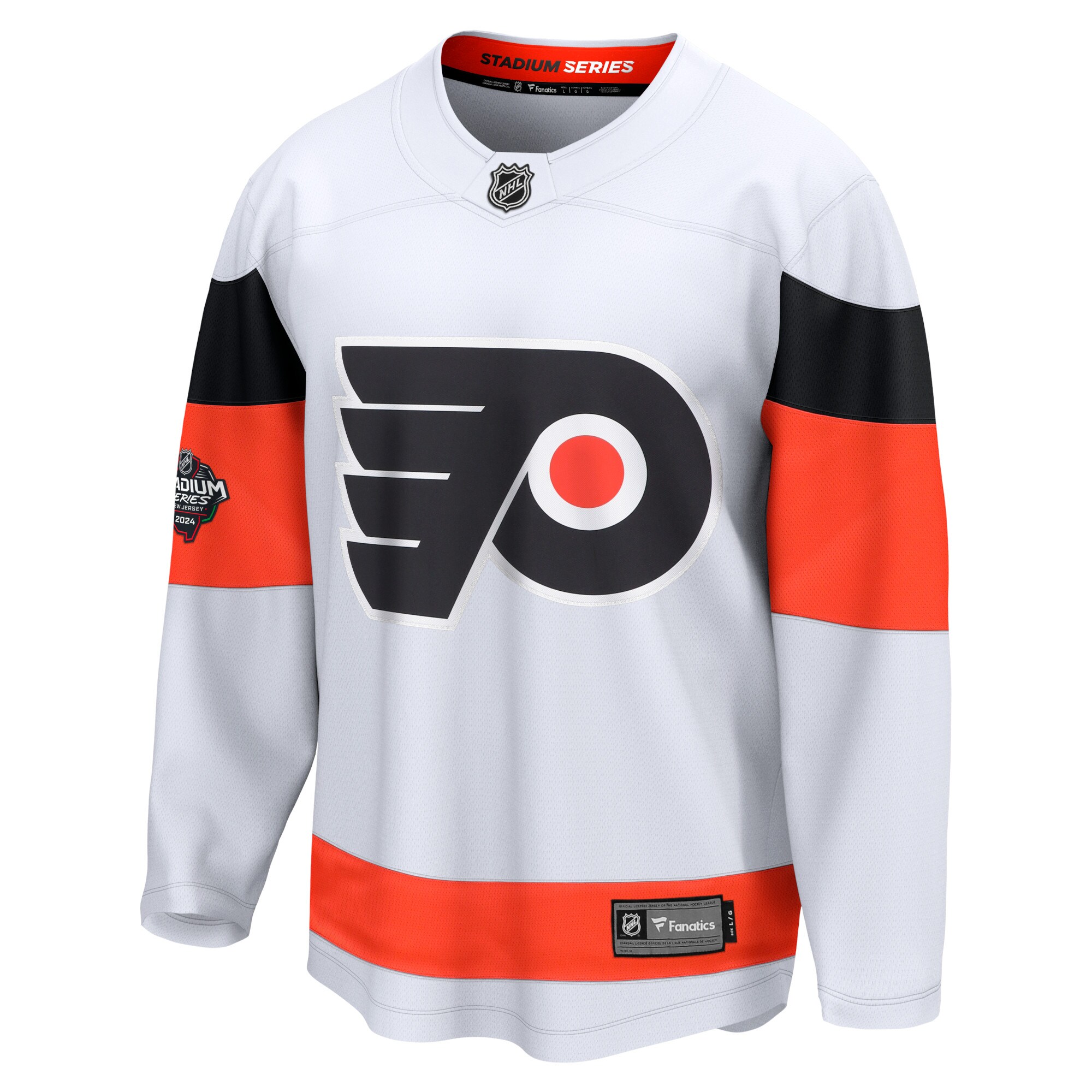 Philadelphia Flyers Fanatics 2024 NHL Stadium Series Breakaway Jersey\u00c2\u00a0\u00e2\u20ac\u201c White