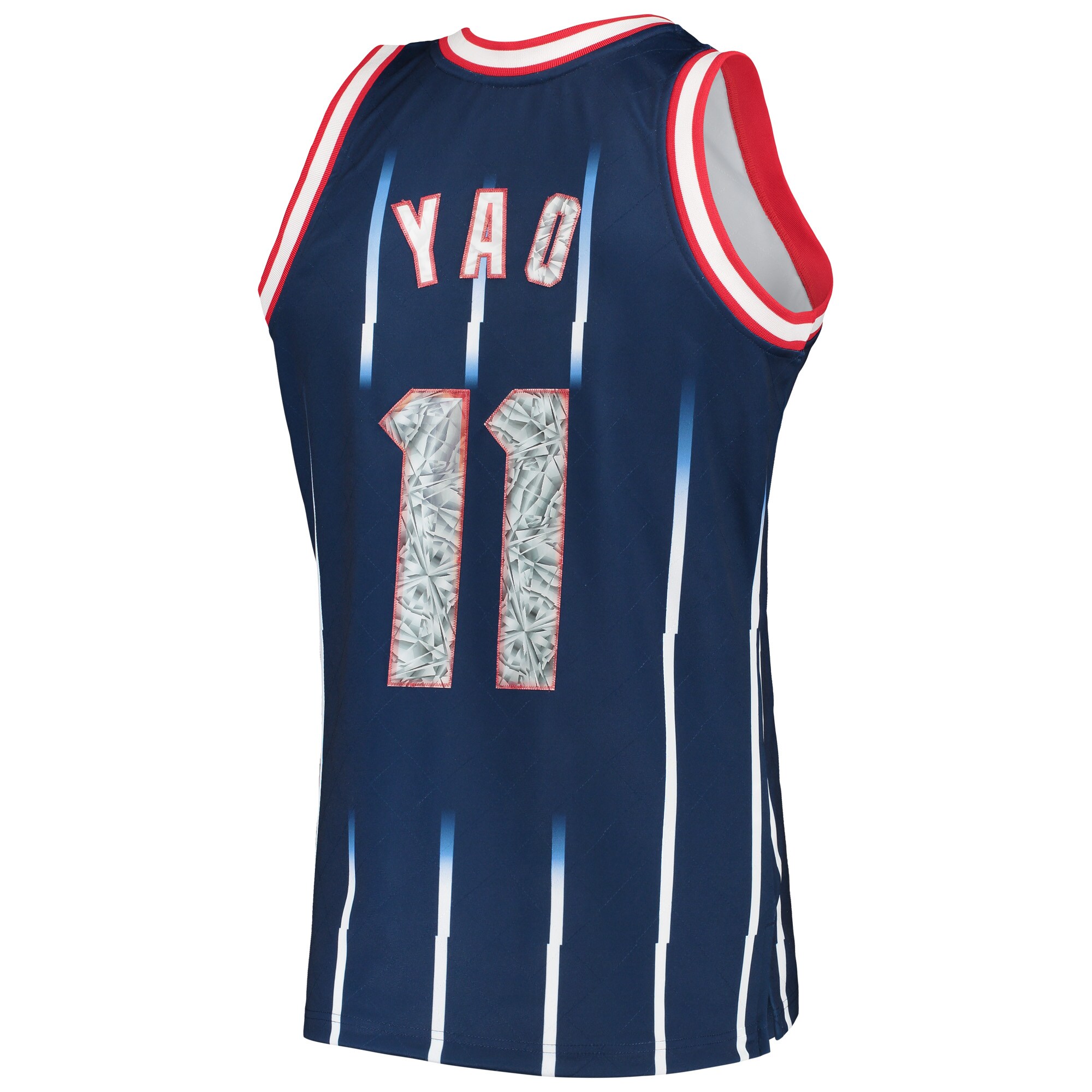 Yao Ming Houston Rockets Mitchell & Ness 2002\/03 Hardwood Classics NBA 75th Anniversary Diamond Swingman Jersey - Navy