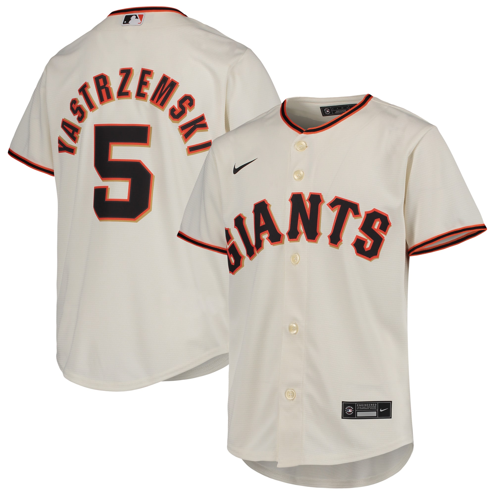 Mike Yastrzemski San Francisco Giants  Youth Alternate Replica Player Jersey - Cream