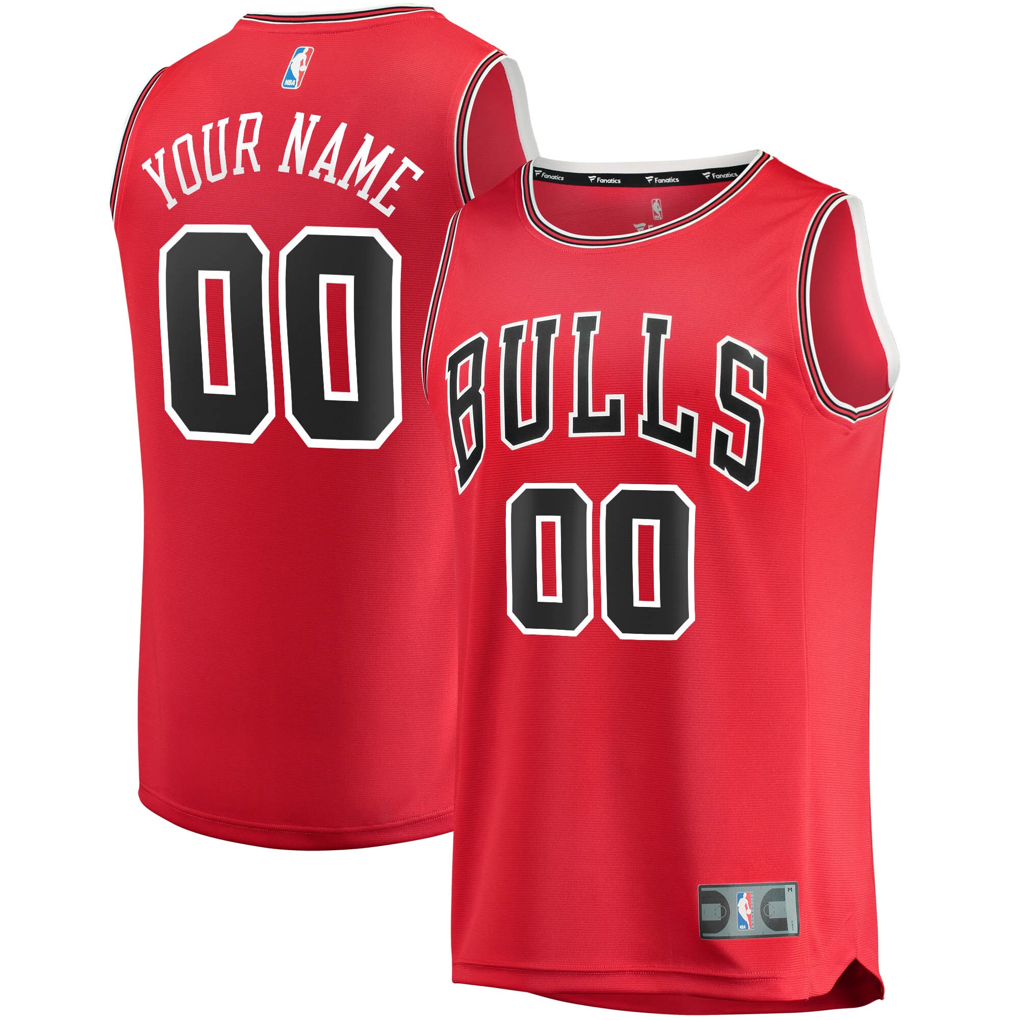 Chicago Bulls Fanatics Youth Fast Break Custom Replica Jersey Red - Icon Edition
