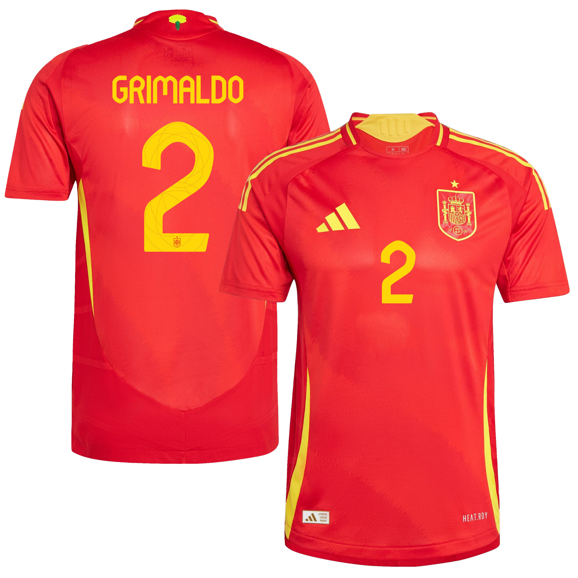 Alex Grimaldo 2 Spain National Team 2024 Home Men Jersey - Red